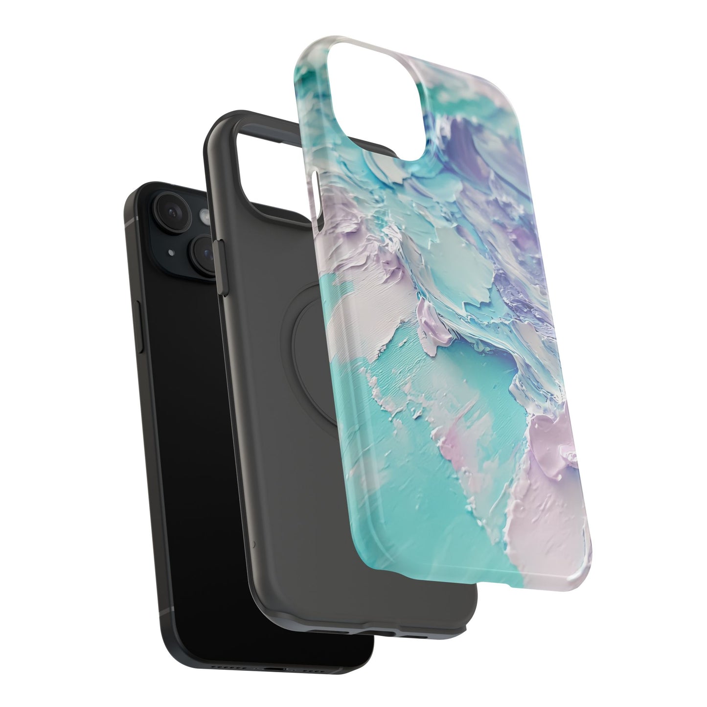 Aqua Abstract Impact-Resistant Phone Case