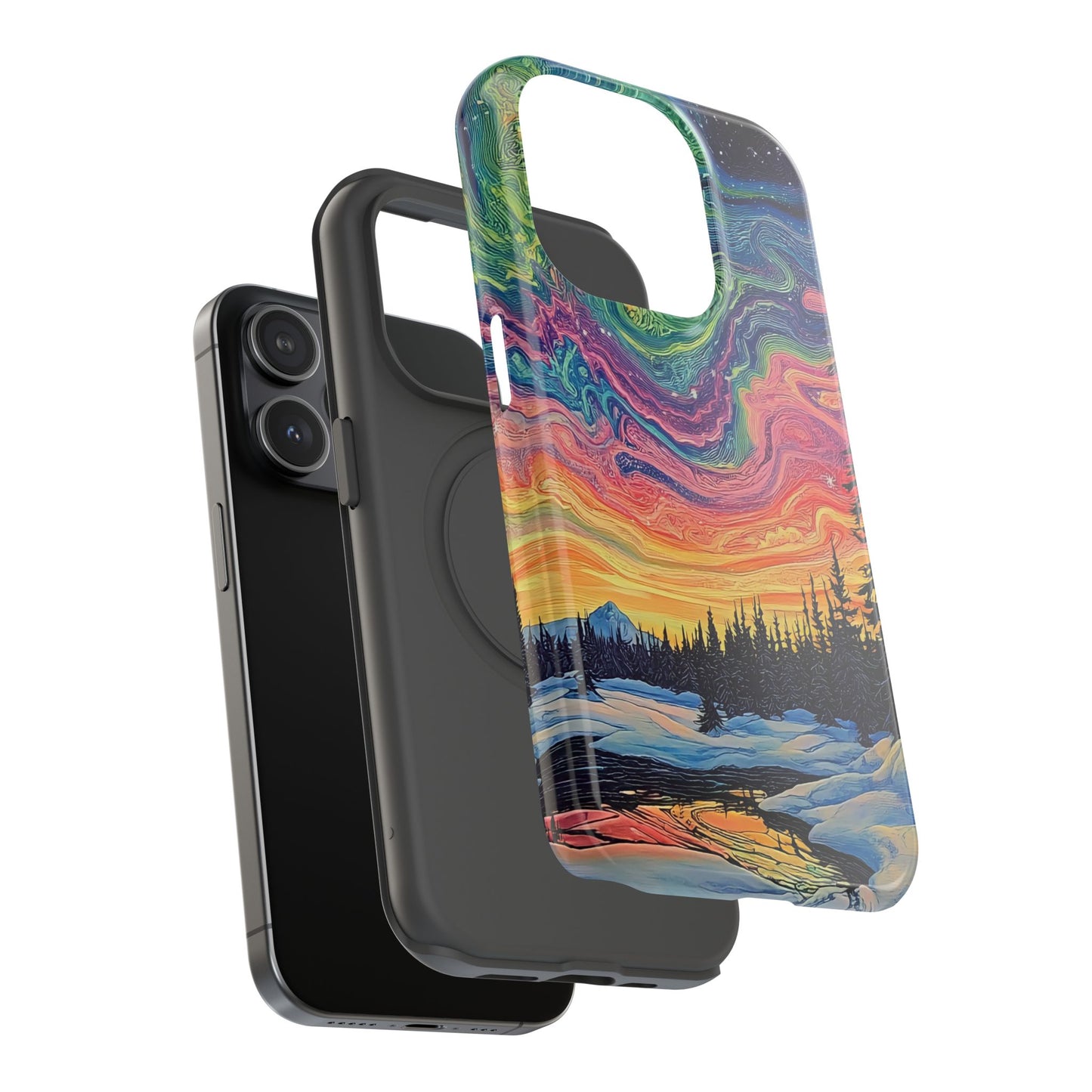 Nature-Inspired Impact-Resistant Phone Case - Vibrant Galaxy Sky Design