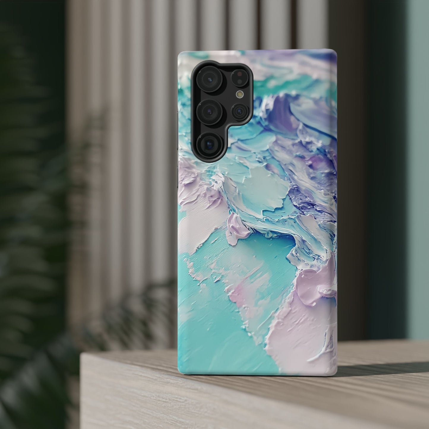 Aqua Abstract Impact-Resistant Phone Case
