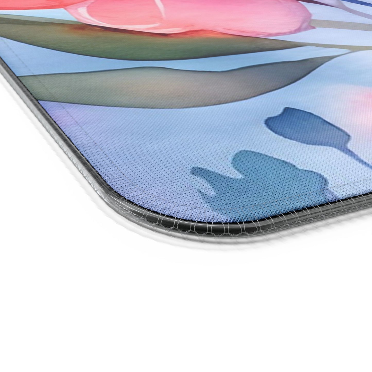 Floral LED Gaming Mouse Pad with Wireless Charging