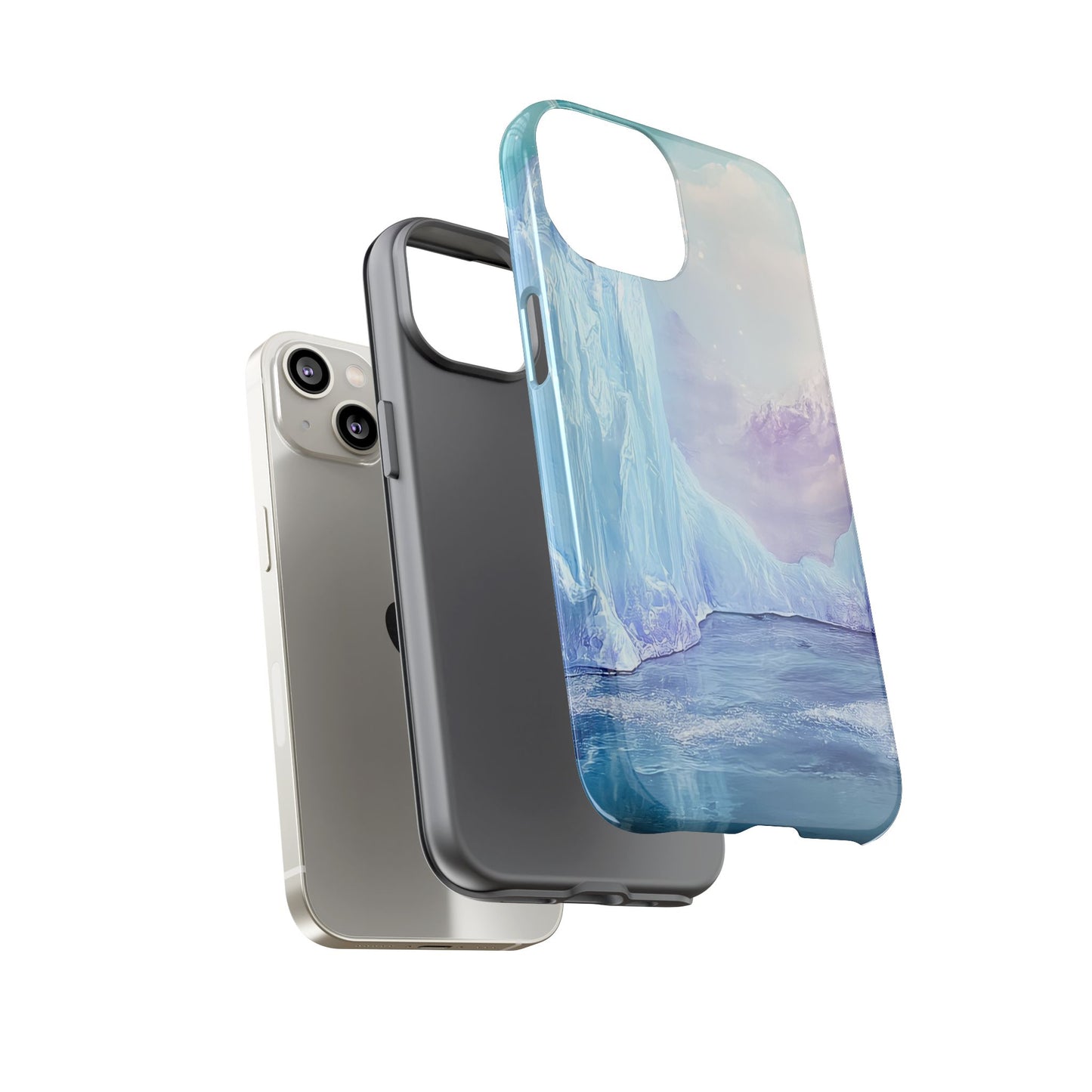 Artistic Phone Case with Iceberg Design