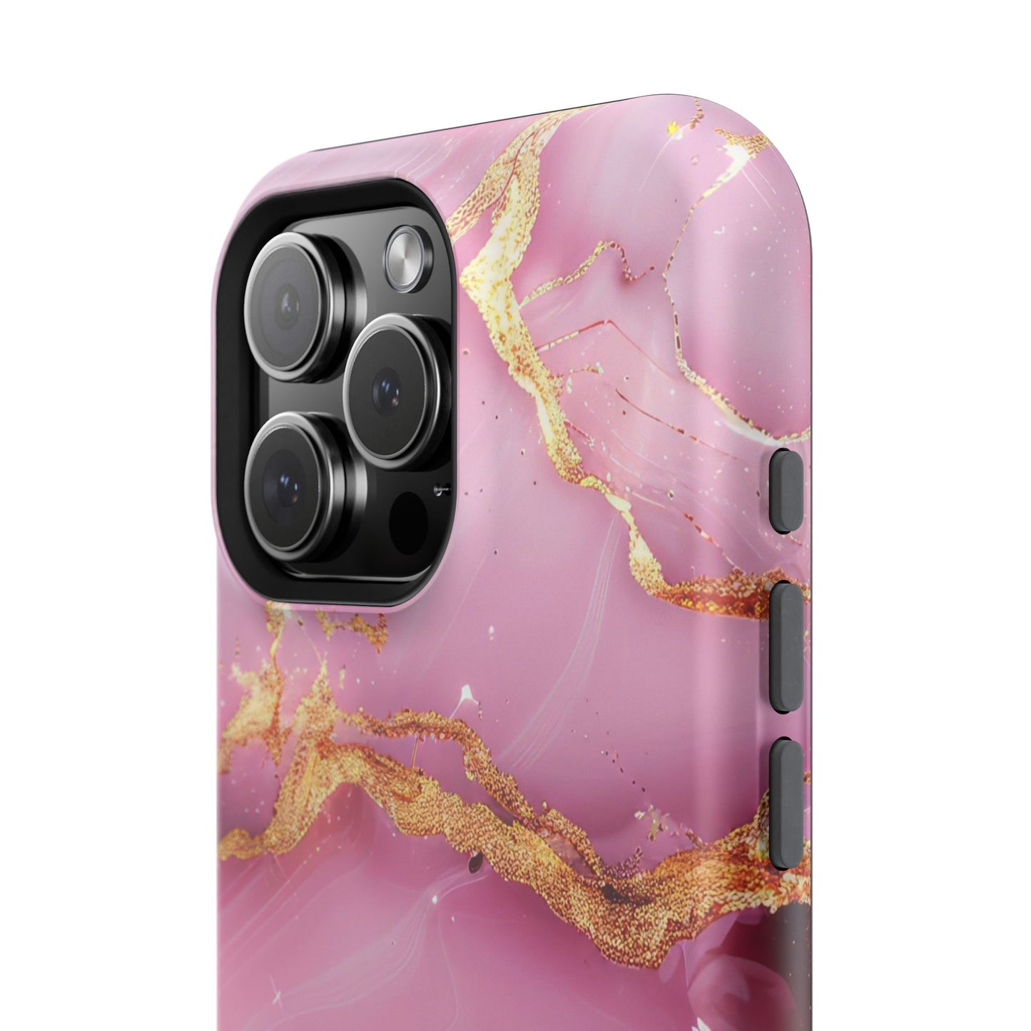 Elegant Marble Phone Case - Pink & Gold