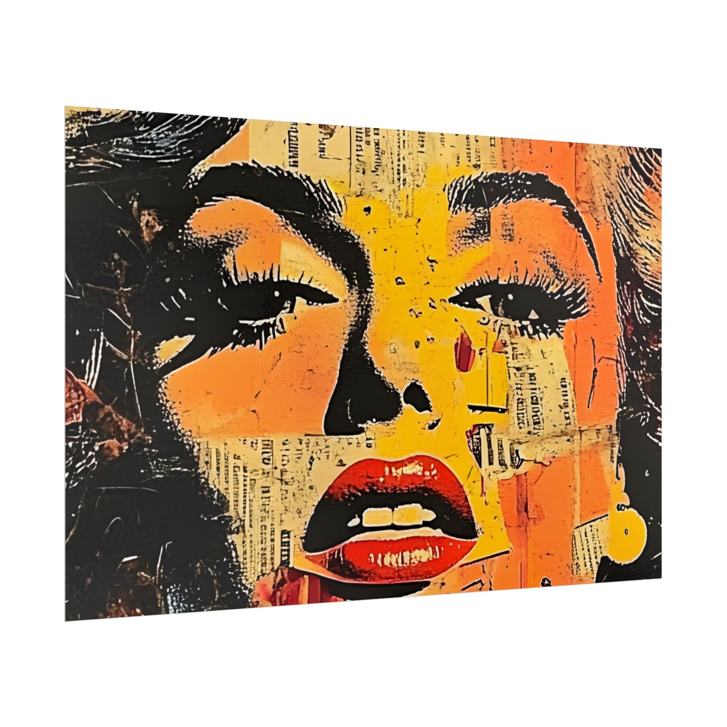 Wall Art Poster - Retro Pop Culture Woman 16, Comic Book Style