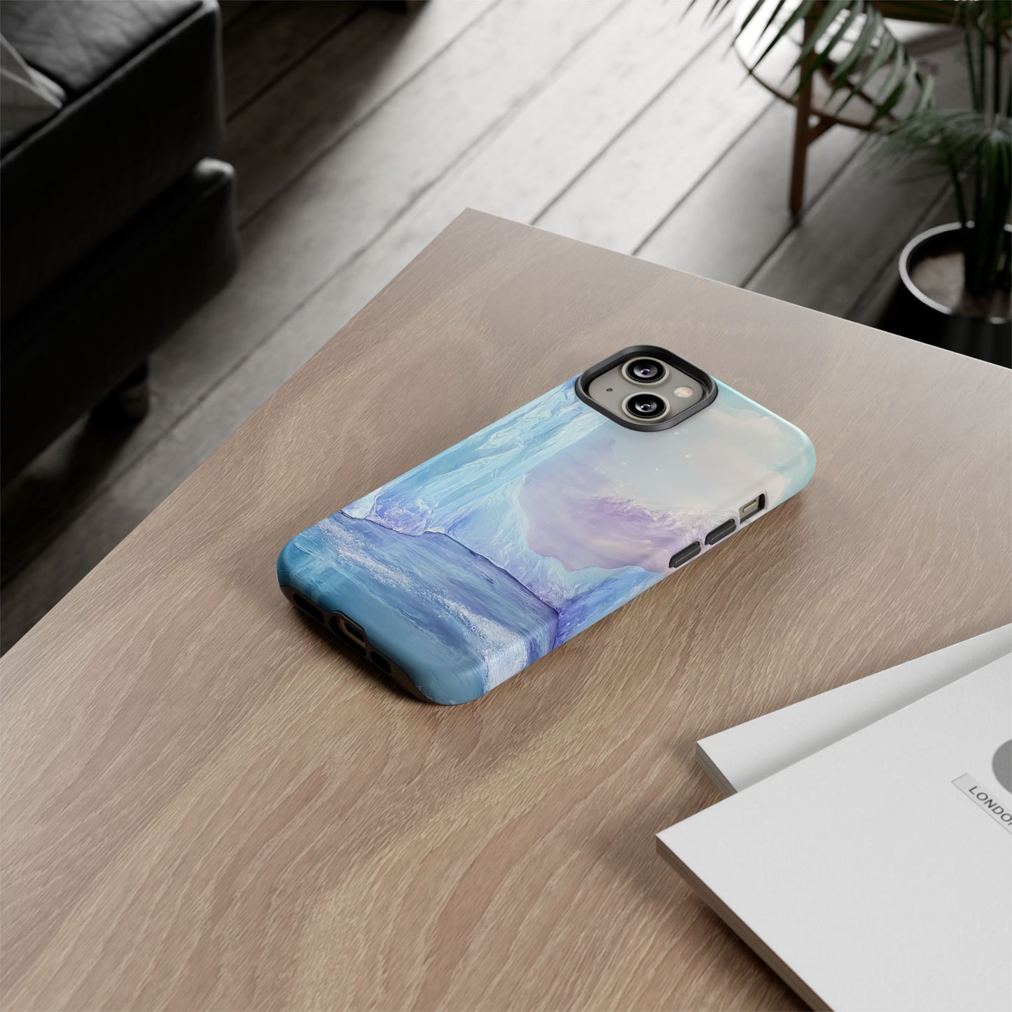 Artistic Phone Case with Iceberg Design