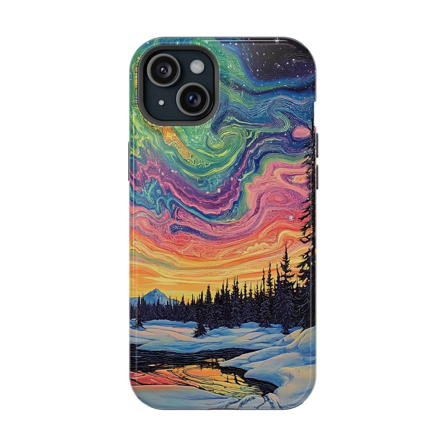 Nature-Inspired Impact-Resistant Phone Case - Vibrant Galaxy Sky Design