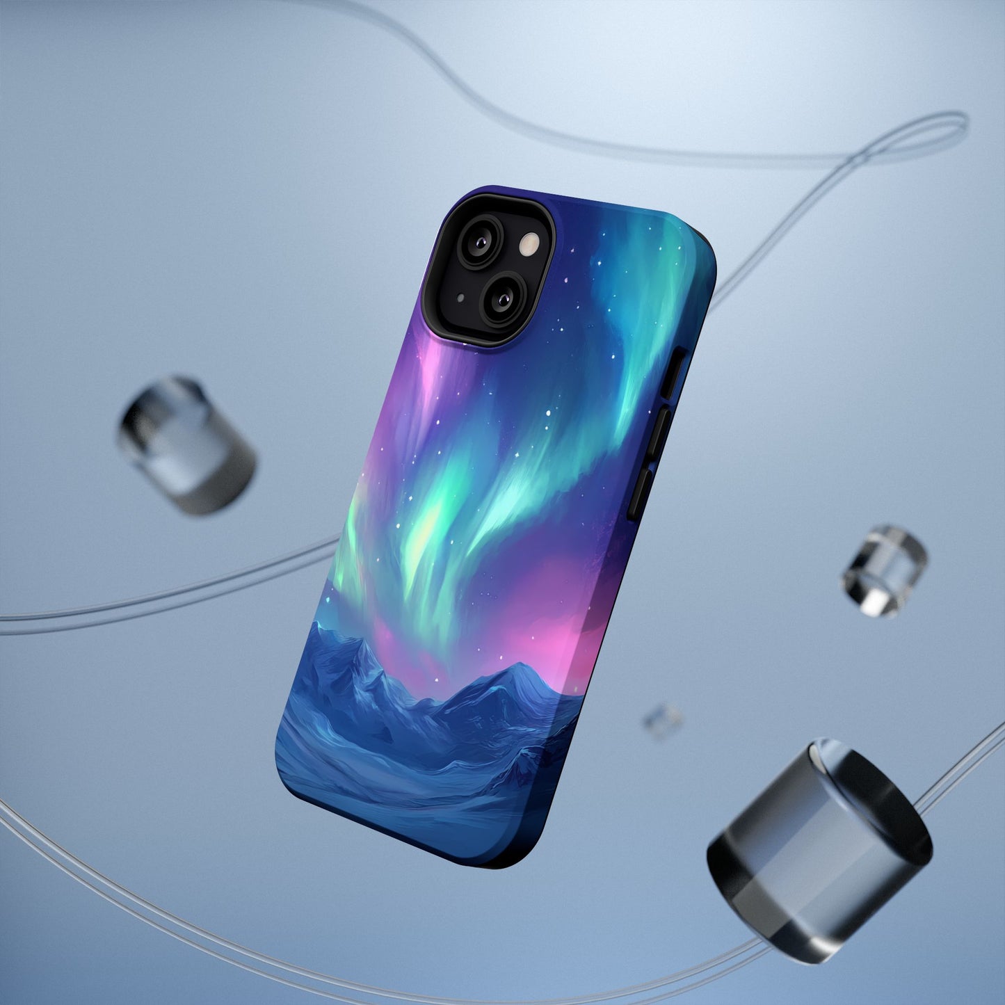 Aurora Borealis Impact-Resistant Phone Case - Colorful Northern Lights Design-2