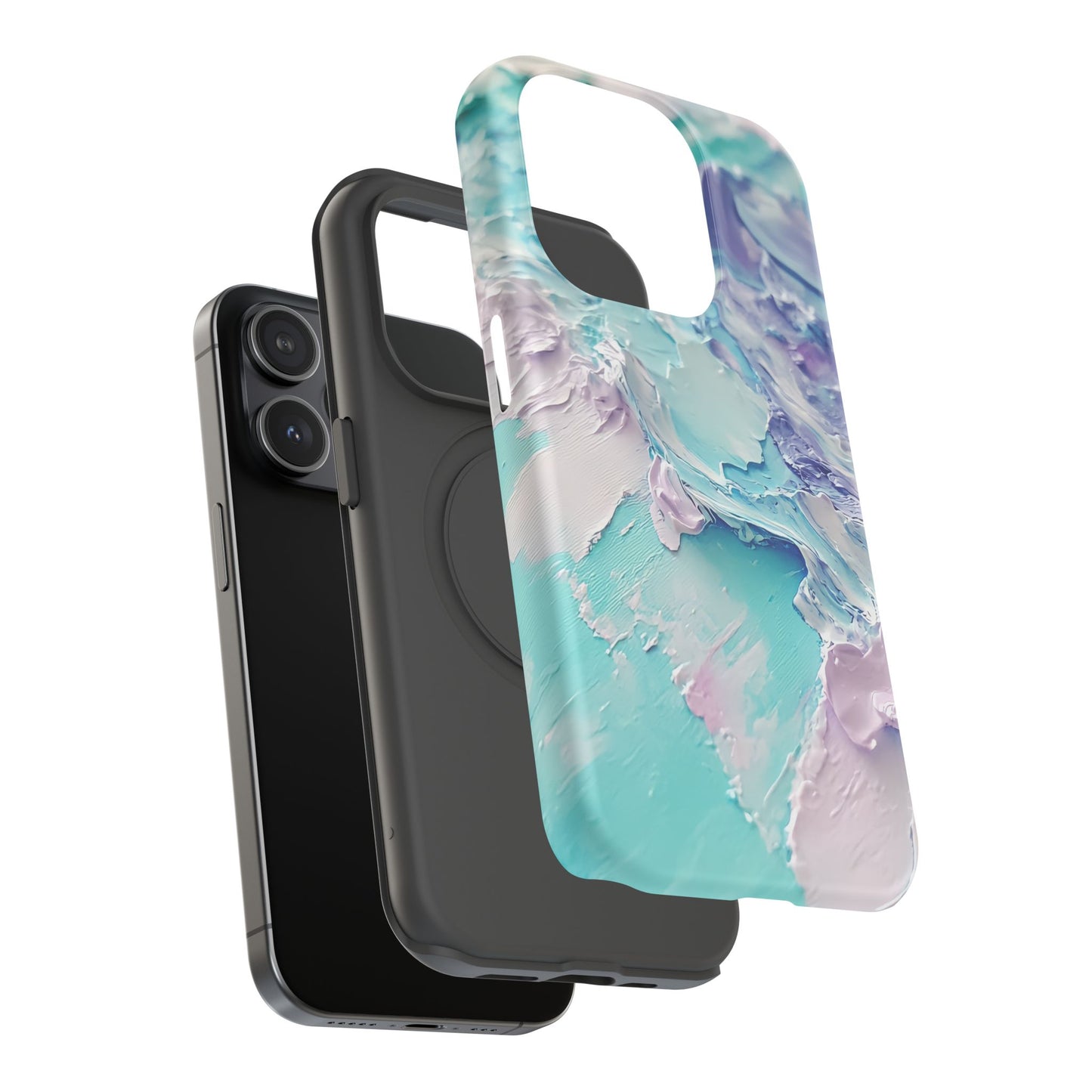 Aqua Abstract Impact-Resistant Phone Case