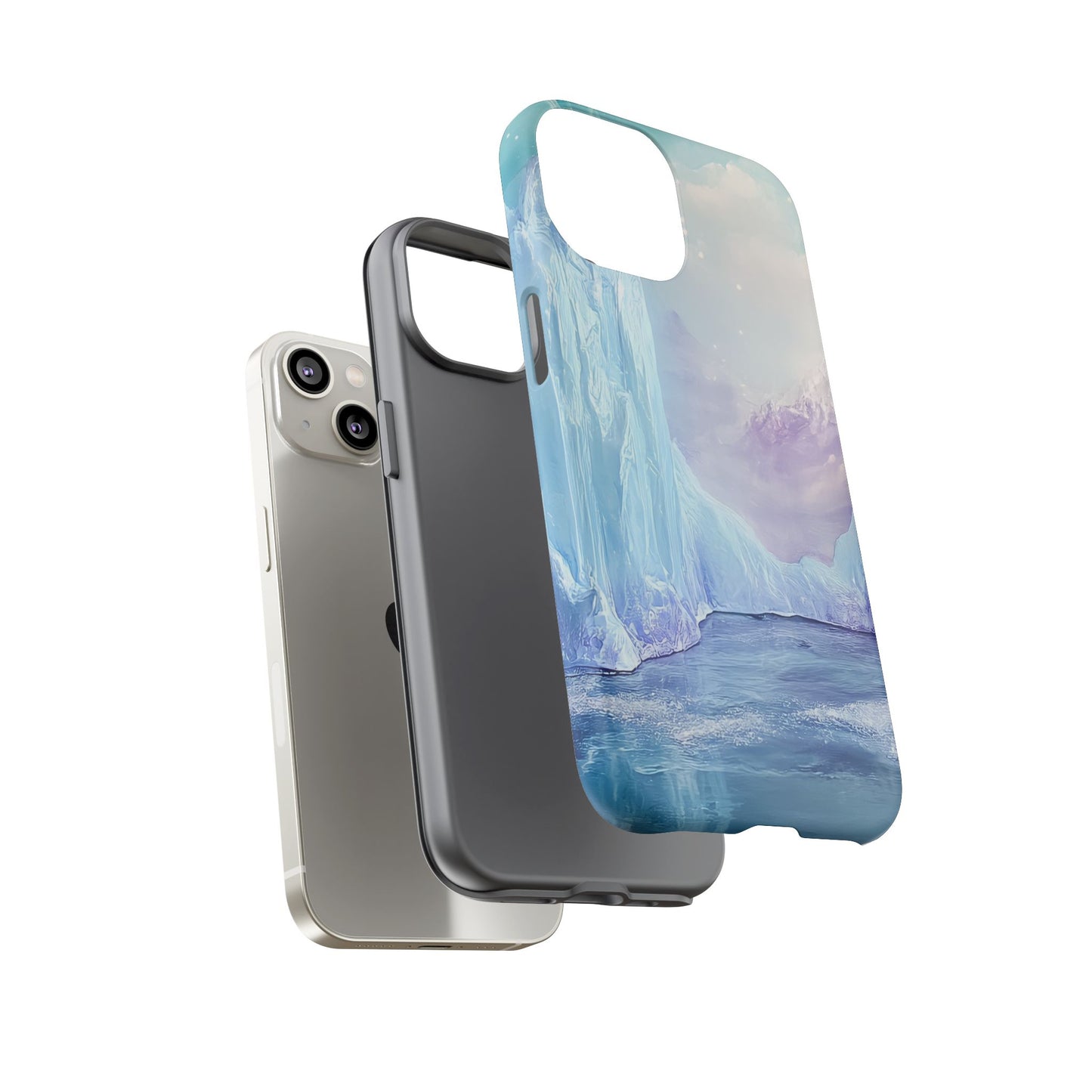 Artistic Phone Case with Iceberg Design