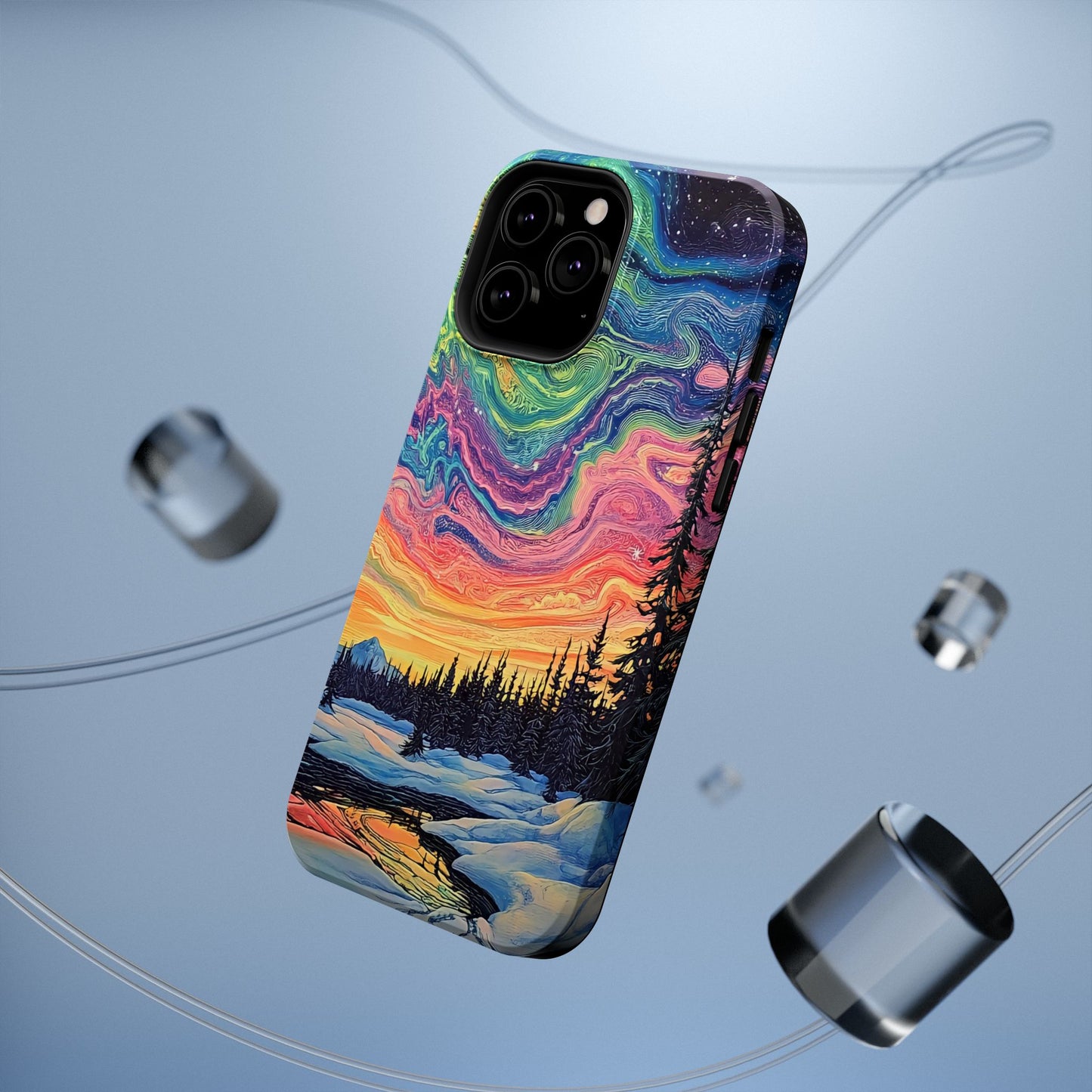 Nature-Inspired Impact-Resistant Phone Case - Vibrant Galaxy Sky Design