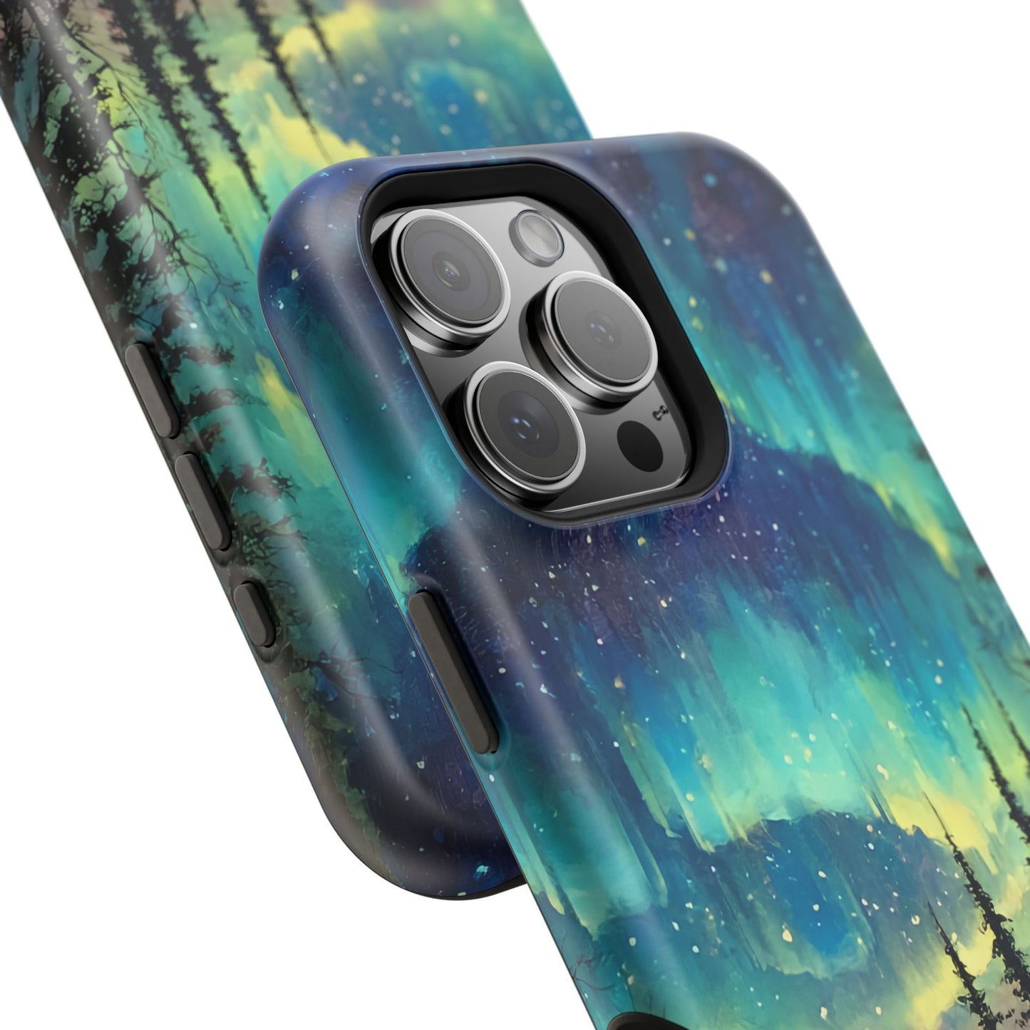 Aurora Borealis Impact-Resistant Phone Case - Durable Protection with Stunning Northern Lights Design