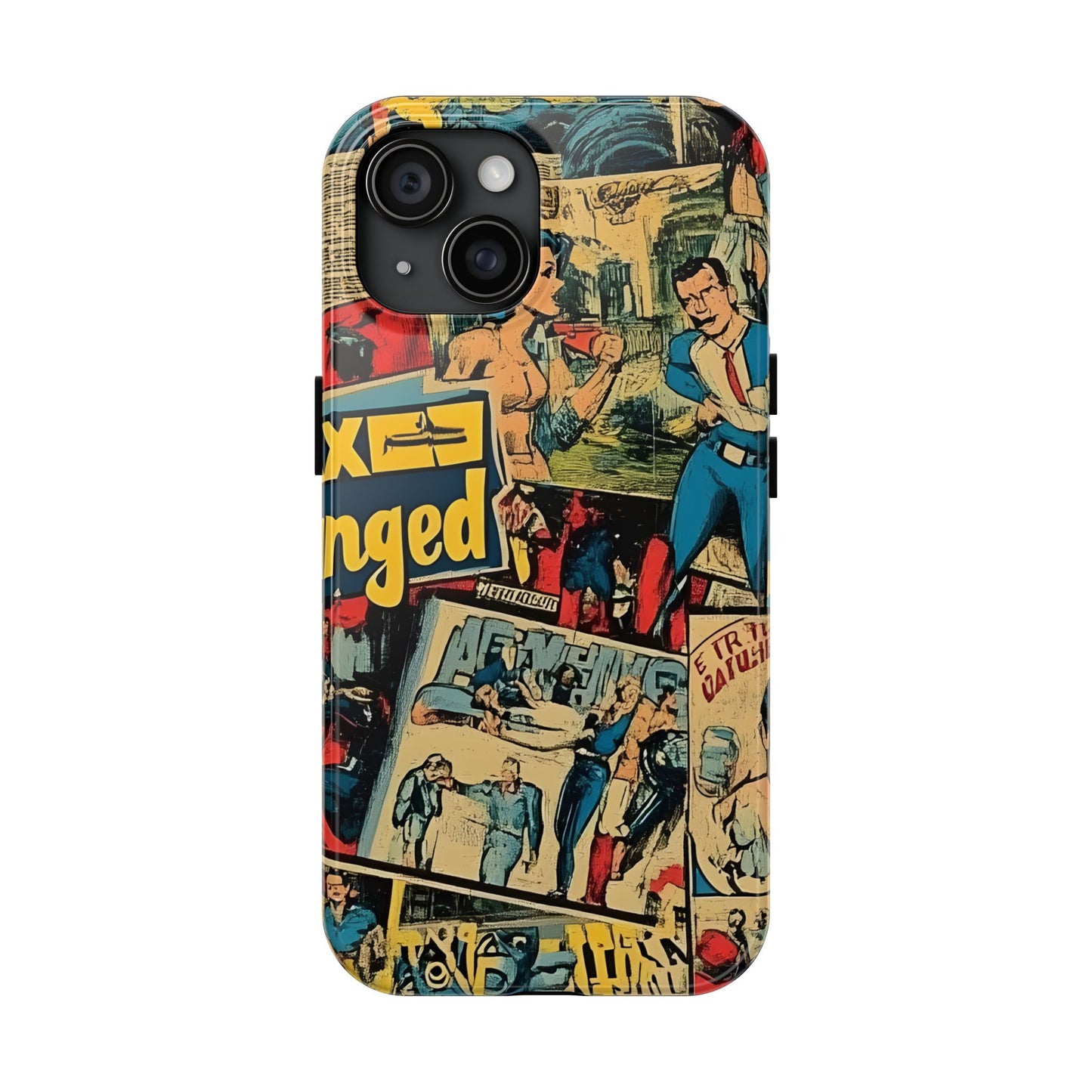 Vintage Comic - Tough Phone Cases, Superhero Phone Covers