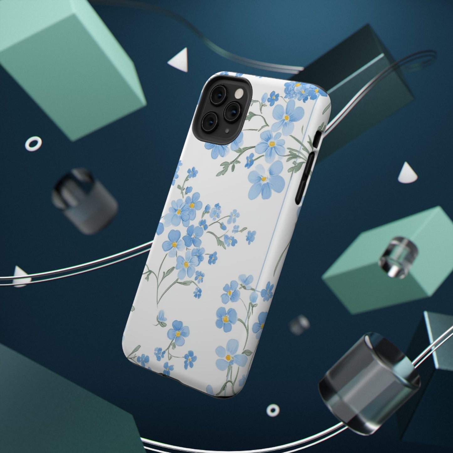Blue Flower Design Floral Phone Case