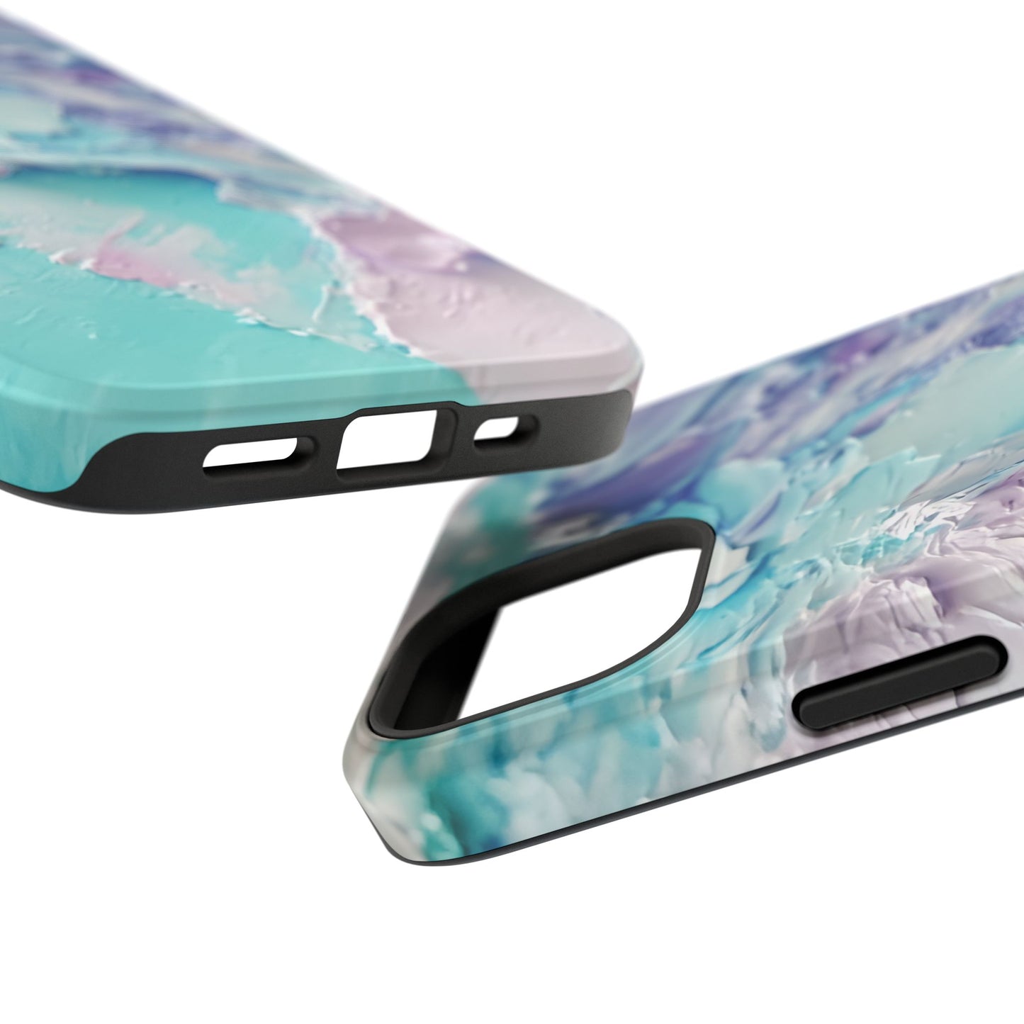 Aqua Abstract Impact-Resistant Phone Case