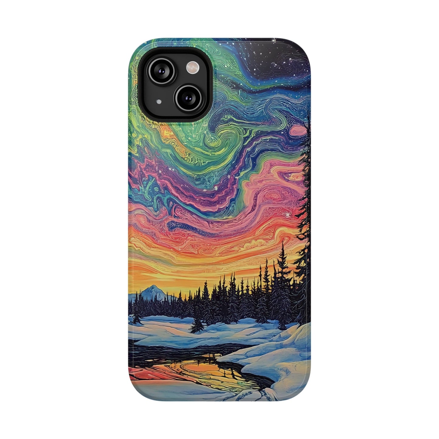 Nature-Inspired Impact-Resistant Phone Case - Vibrant Galaxy Sky Design