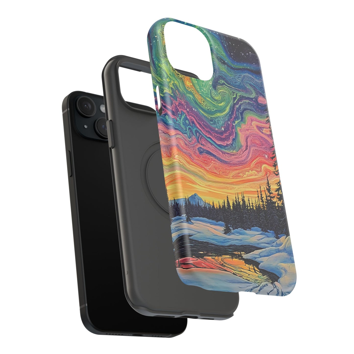 Nature-Inspired Impact-Resistant Phone Case - Vibrant Galaxy Sky Design