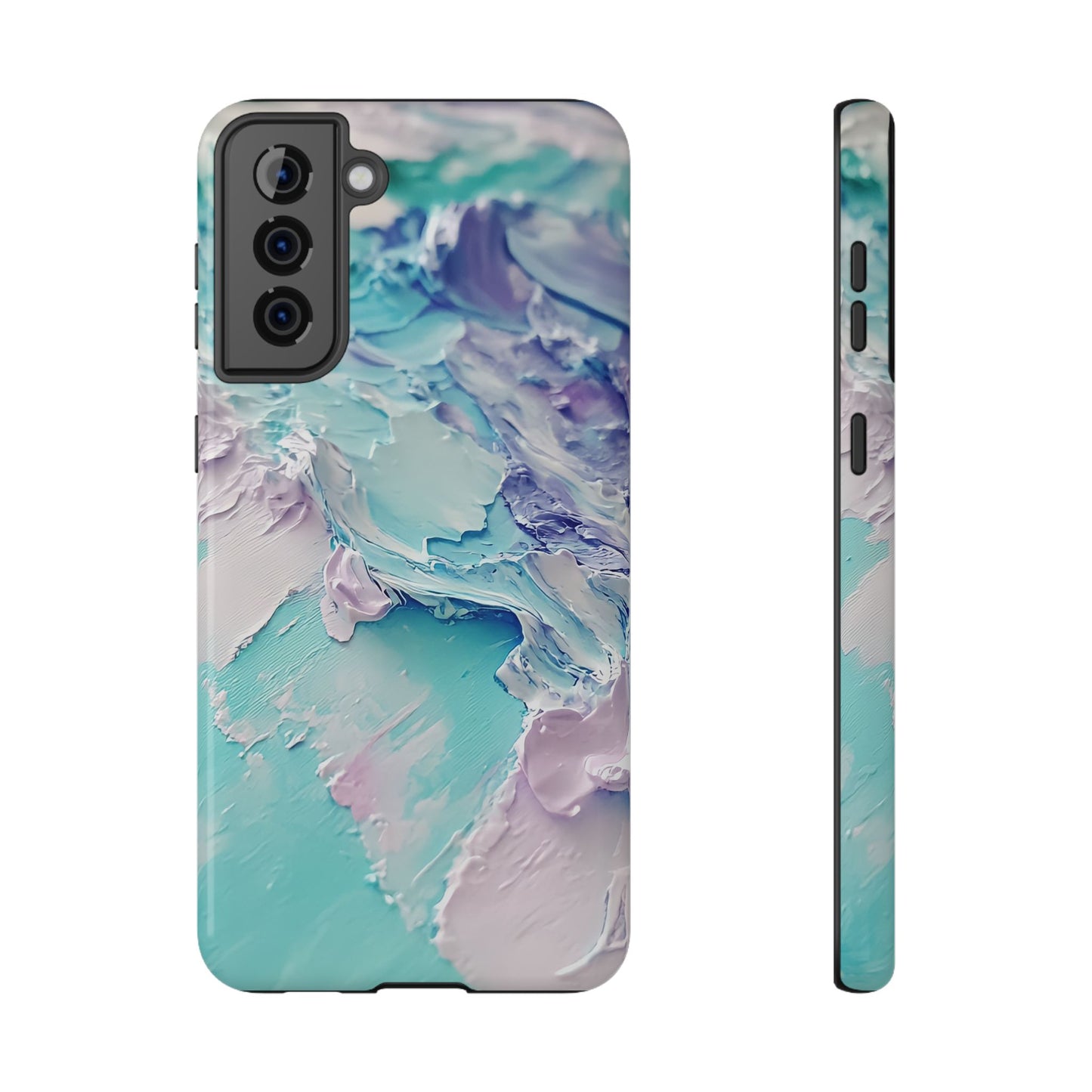 Aqua Abstract Impact-Resistant Phone Case