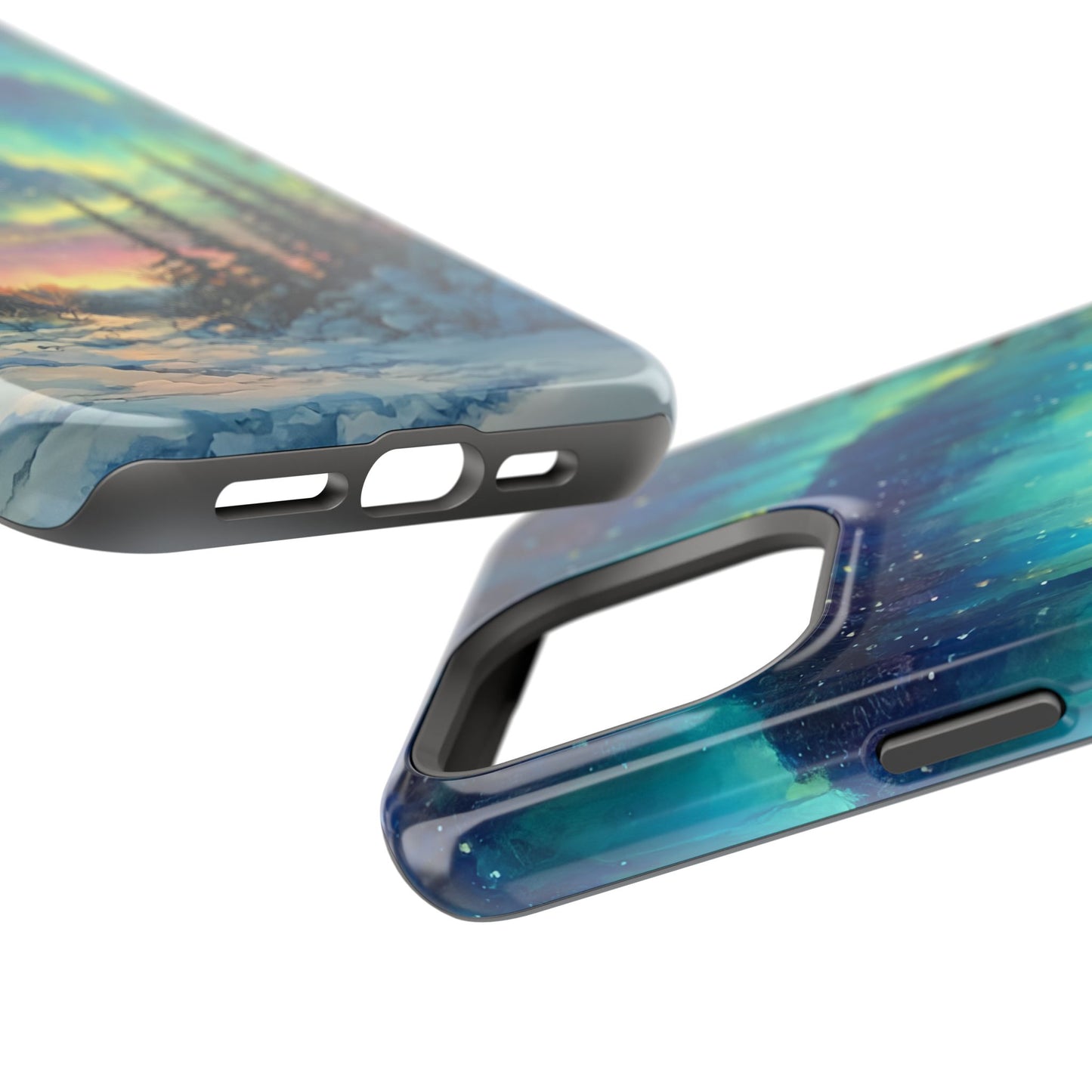 Aurora Borealis Impact-Resistant Phone Case - Durable Protection with Stunning Northern Lights Design