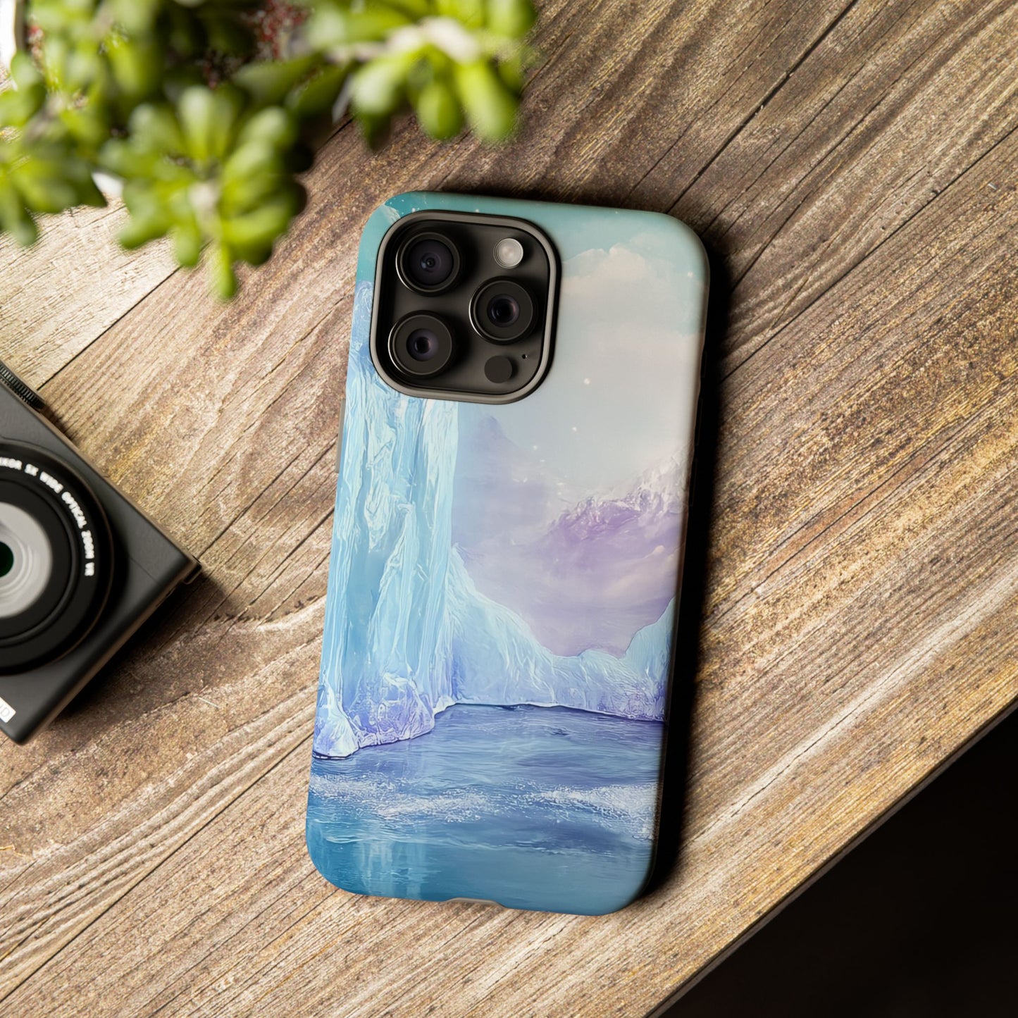 Artistic Phone Case with Iceberg Design