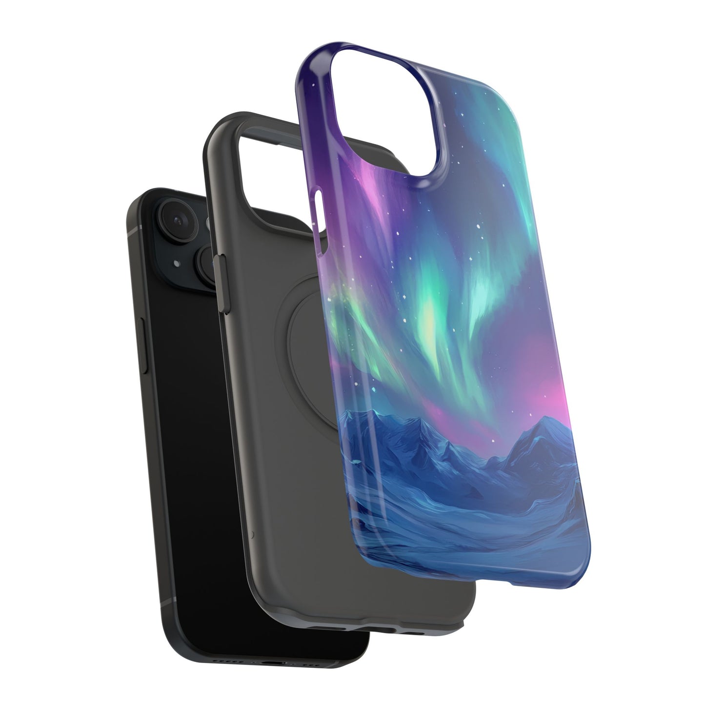 Aurora Borealis Impact-Resistant Phone Case - Colorful Northern Lights Design-2