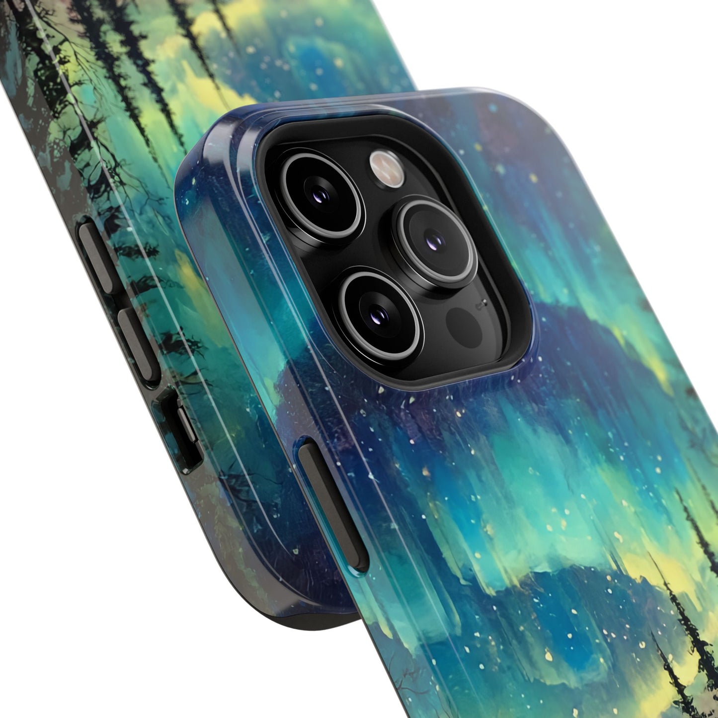 Aurora Borealis Impact-Resistant Phone Case - Durable Protection with Stunning Northern Lights Design