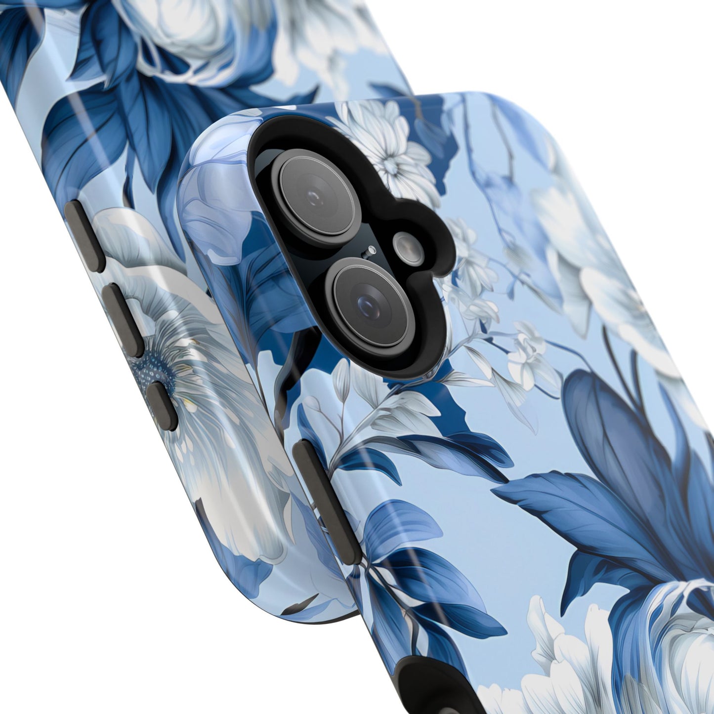 Elegant Blue Floral Phone Case