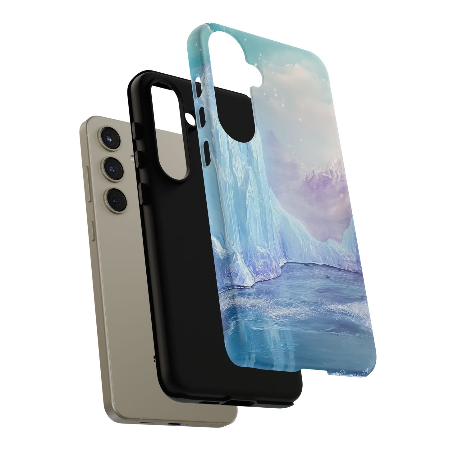 Artistic Phone Case with Iceberg Design