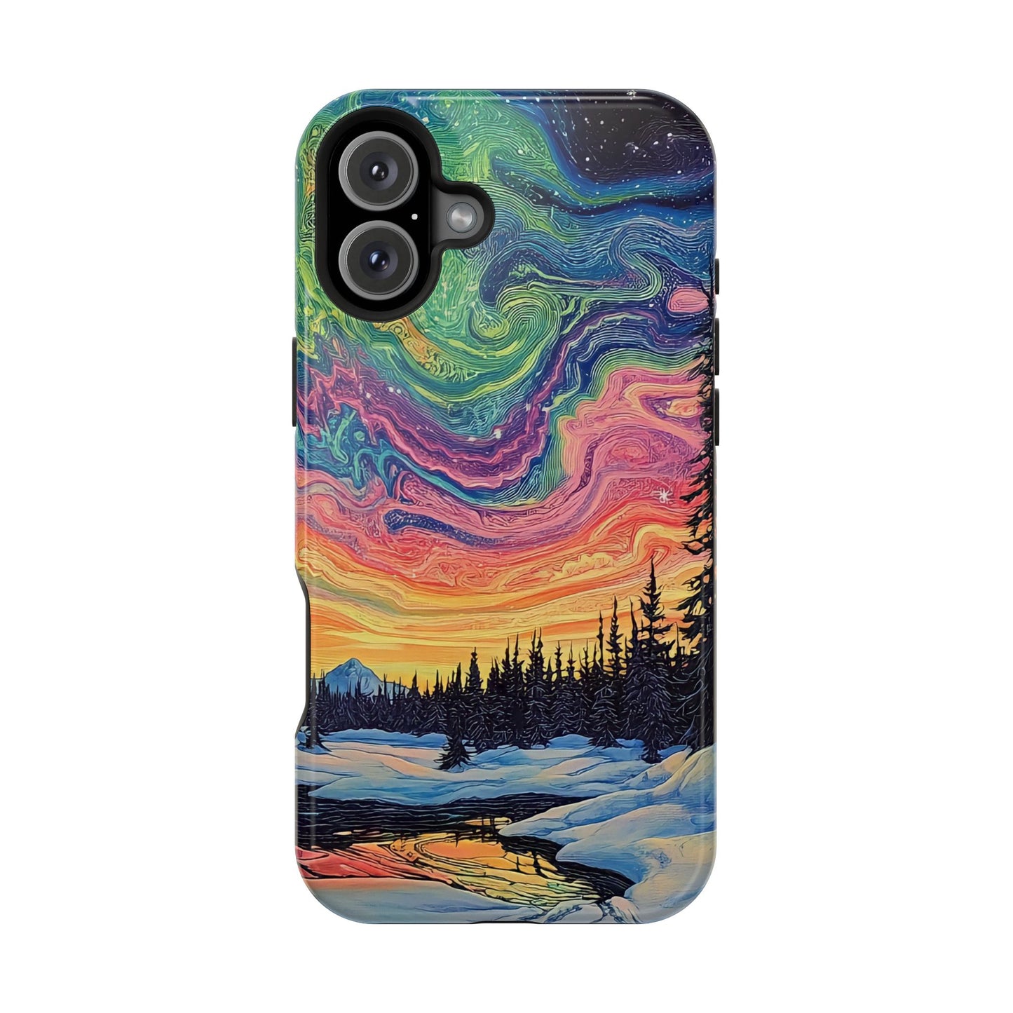Nature-Inspired Impact-Resistant Phone Case - Vibrant Galaxy Sky Design