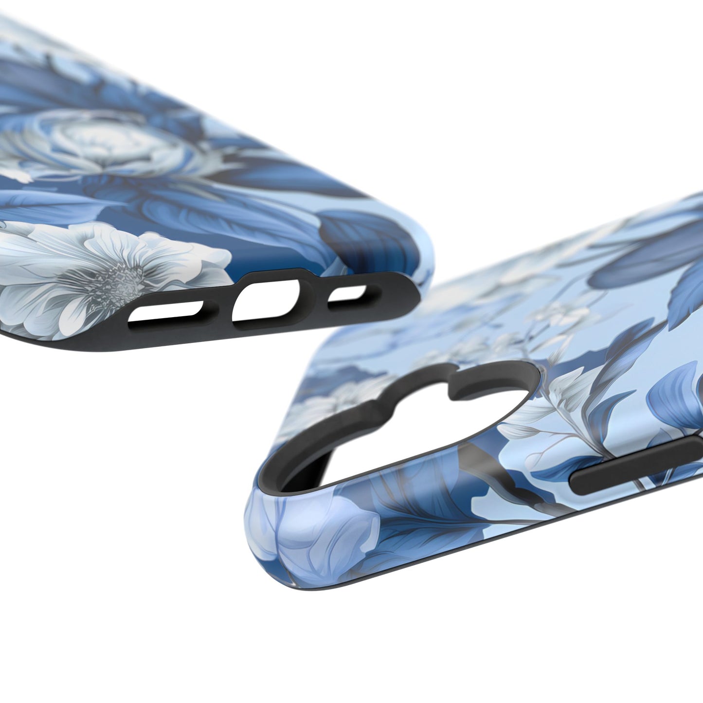 Elegant Blue Floral Phone Case
