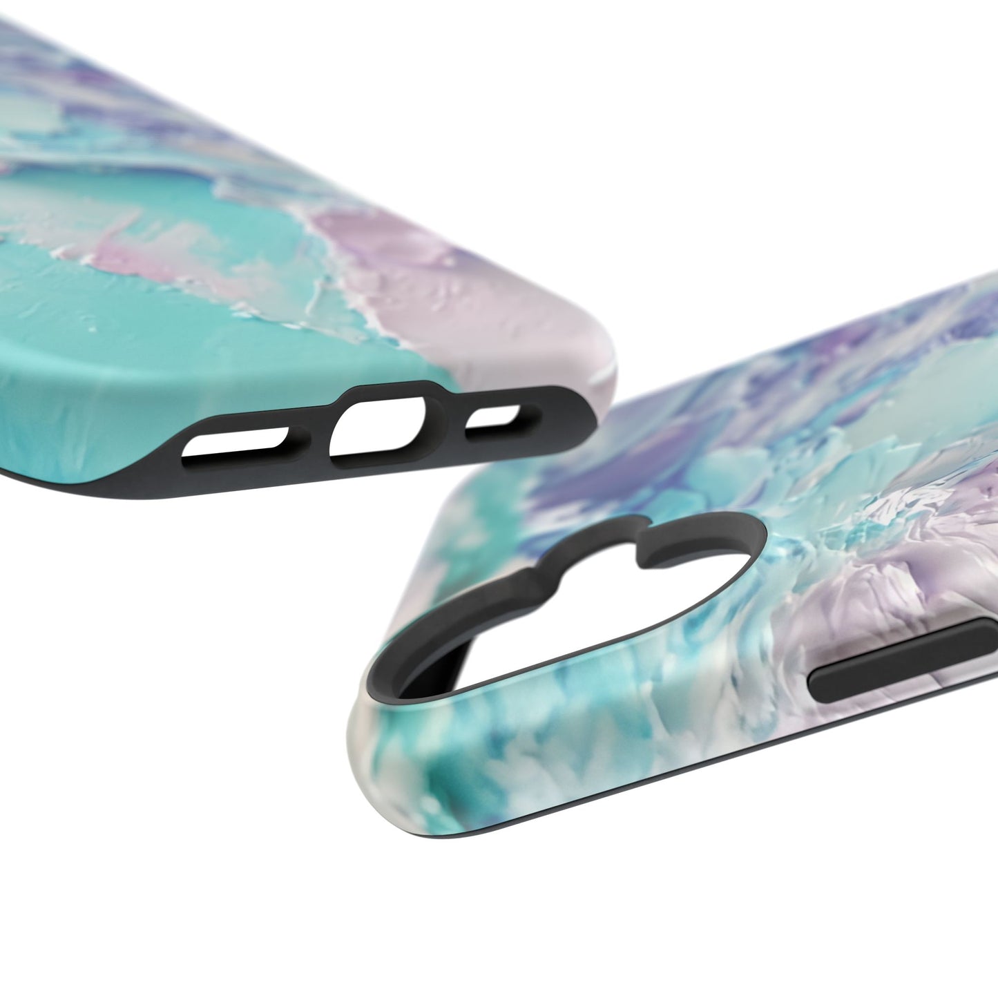 Aqua Abstract Impact-Resistant Phone Case