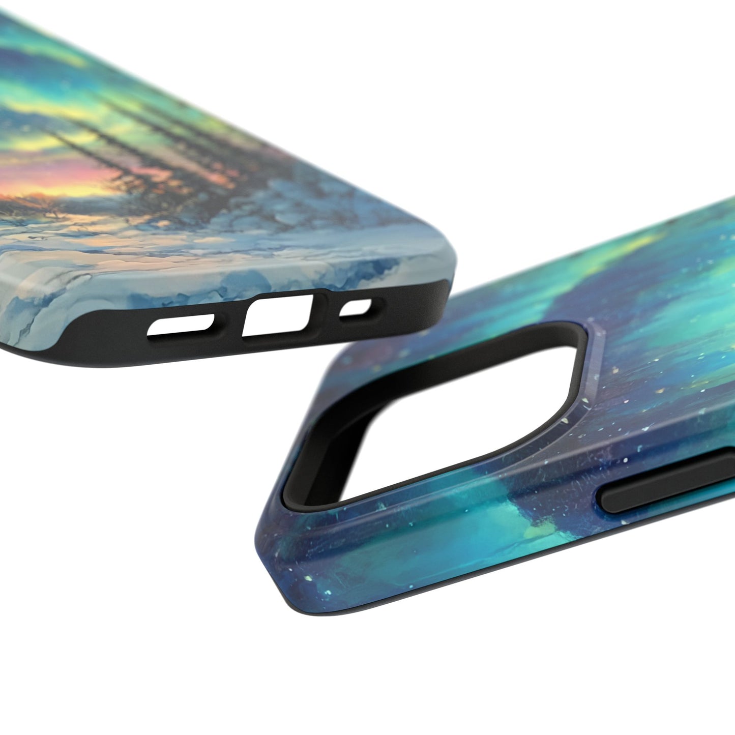 Aurora Borealis Impact-Resistant Phone Case - Durable Protection with Stunning Northern Lights Design