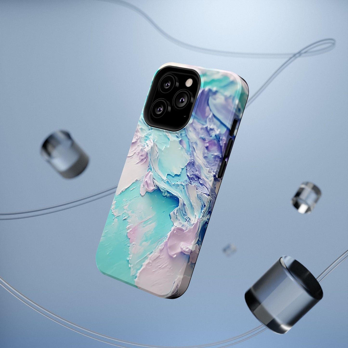 Aqua Abstract Impact-Resistant Phone Case