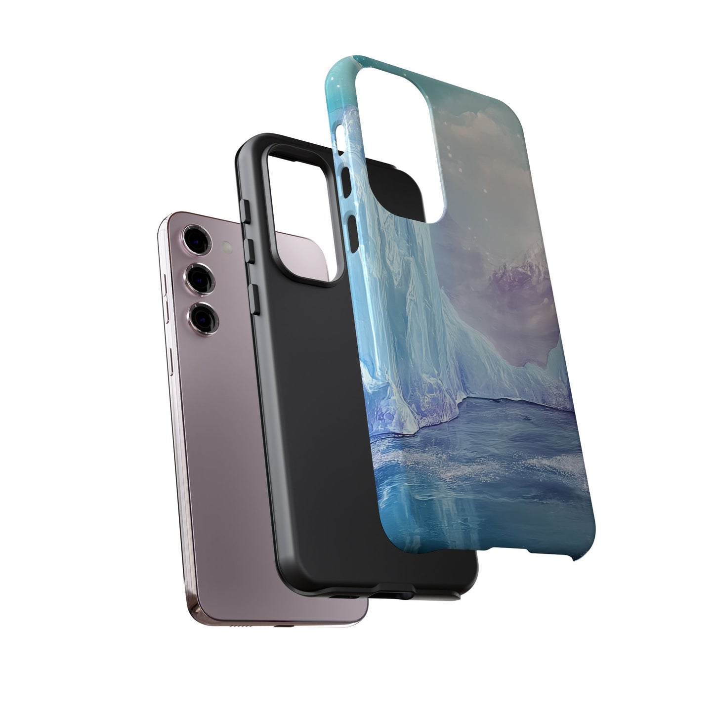 Artistic Phone Case with Iceberg Design