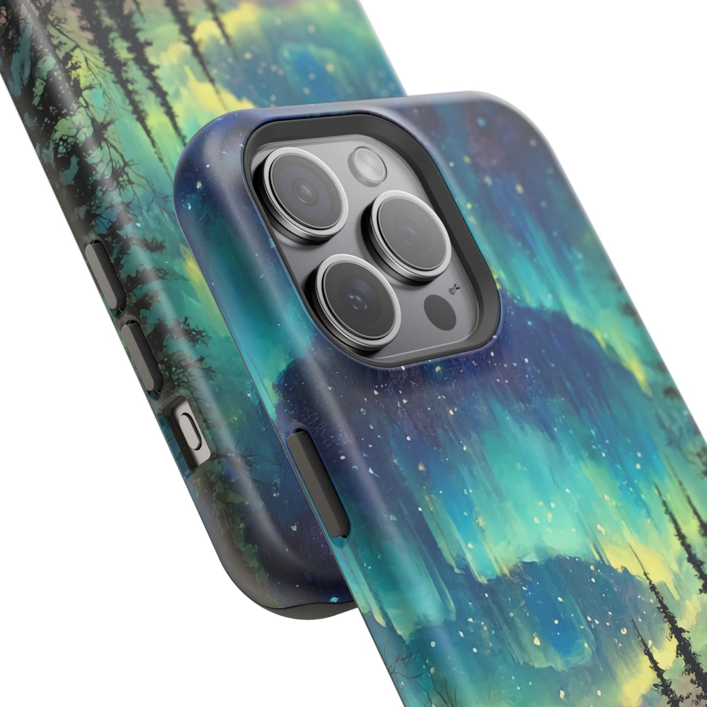 Aurora Borealis Impact-Resistant Phone Case - Durable Protection with Stunning Northern Lights Design