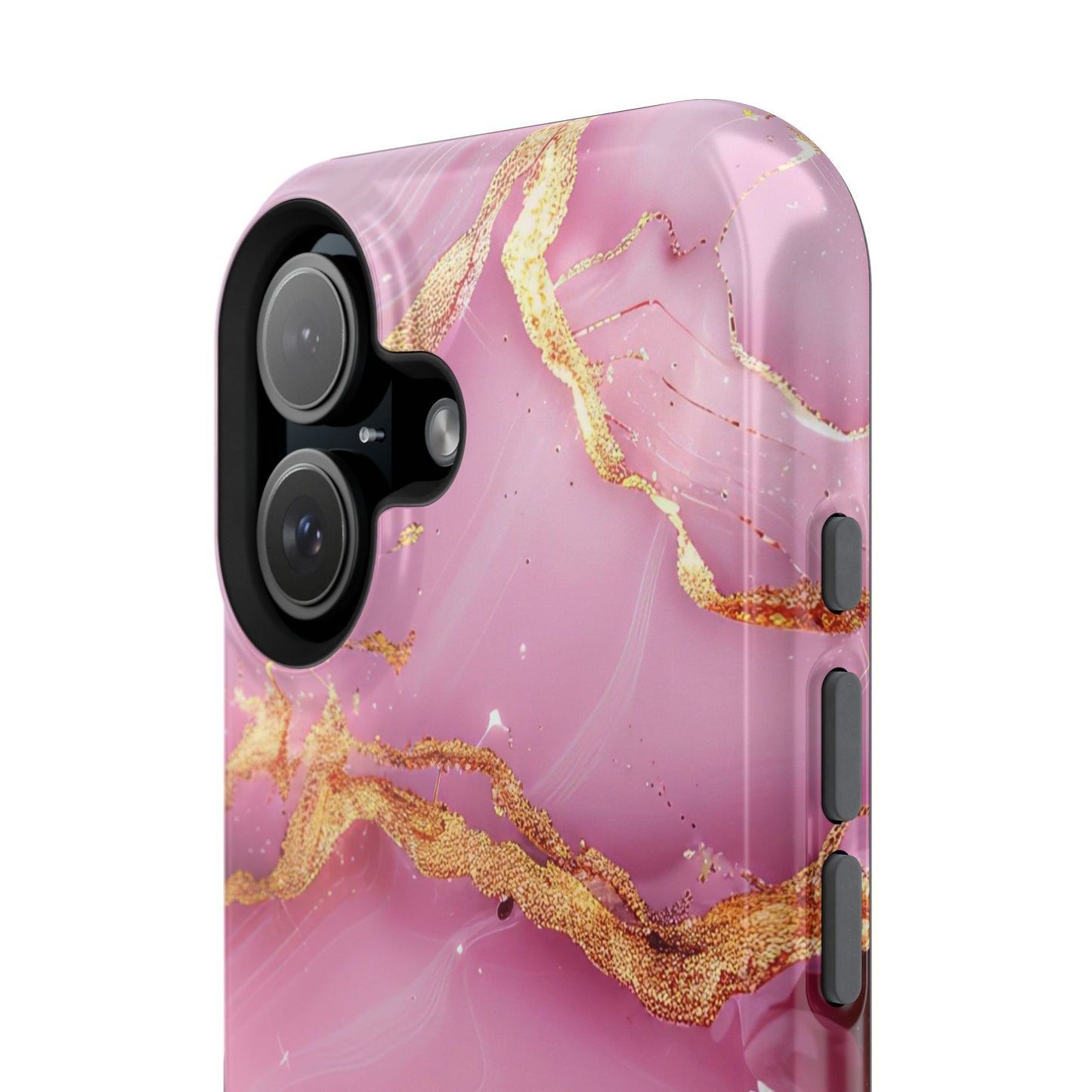 Elegant Marble Phone Case - Pink & Gold