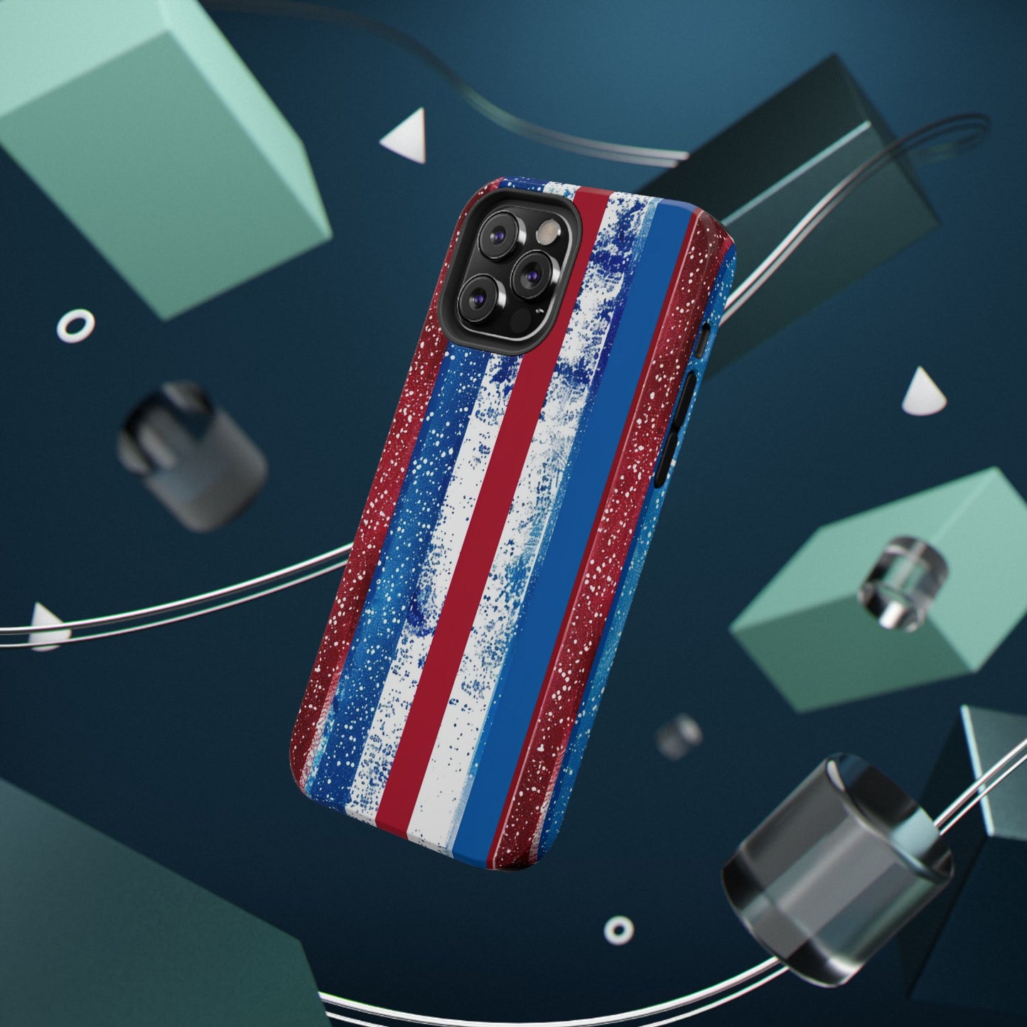 Patriotic Stripes Impact-Resistant Phone Case
