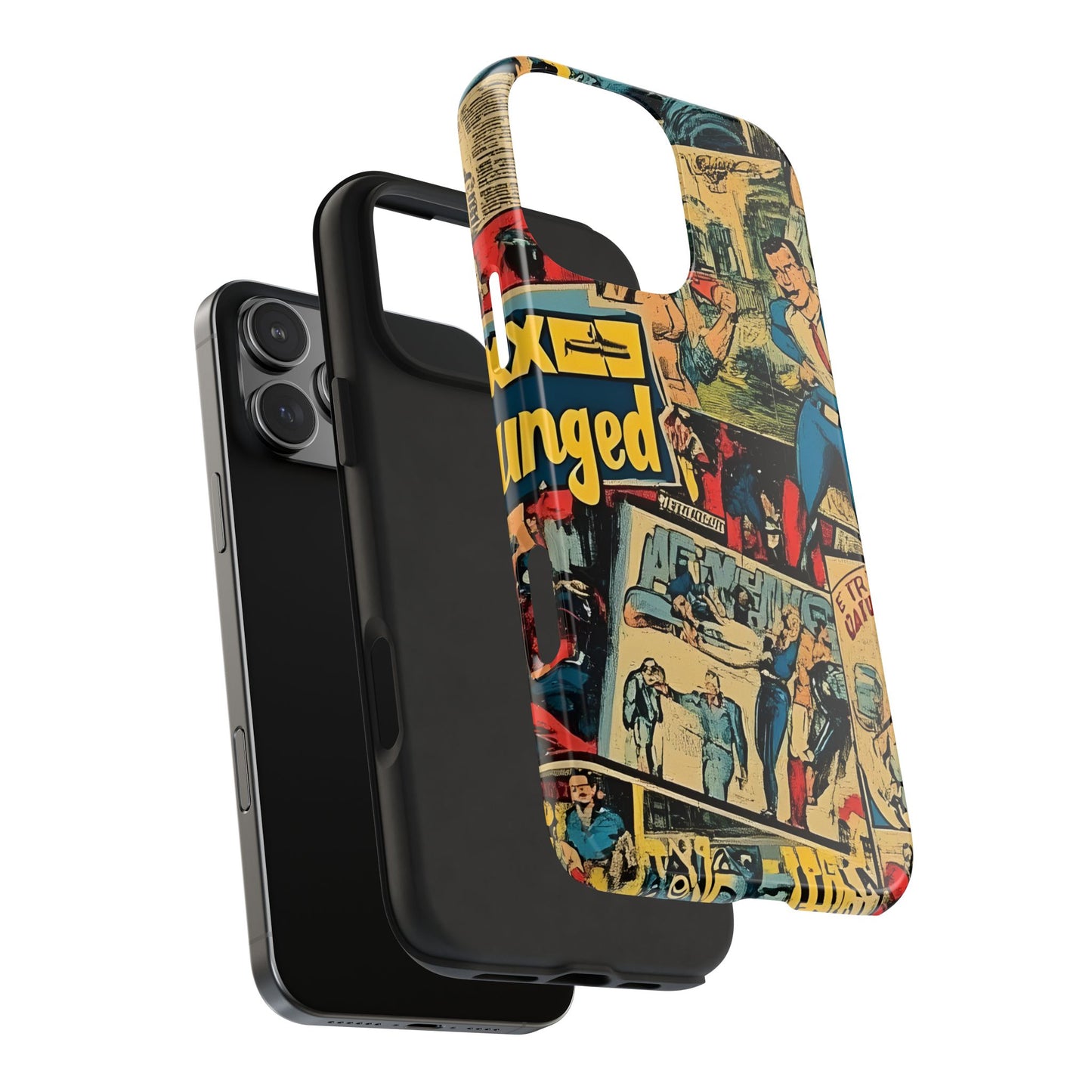 Vintage Comic - Tough Phone Cases, Superhero Phone Covers