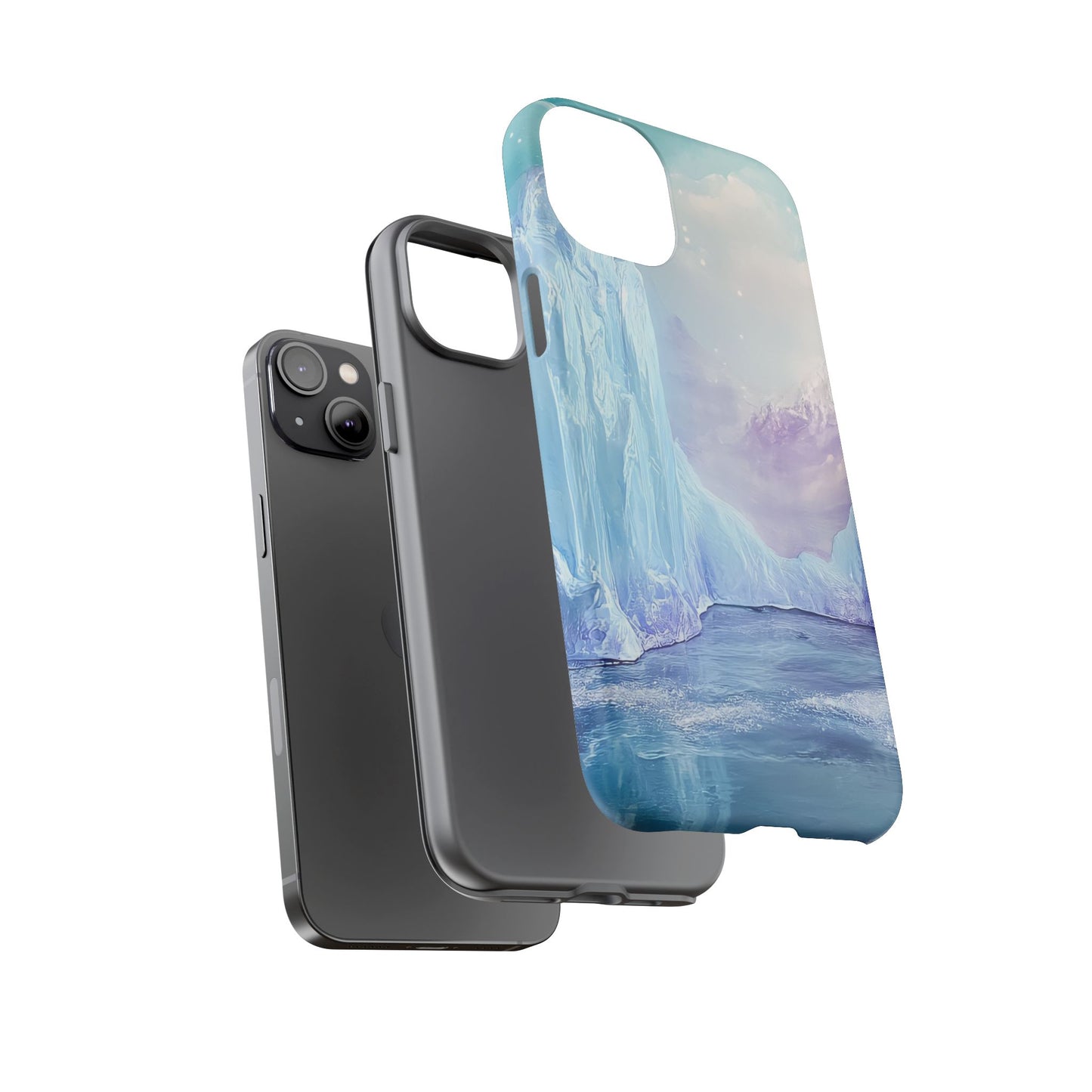 Artistic Phone Case with Iceberg Design