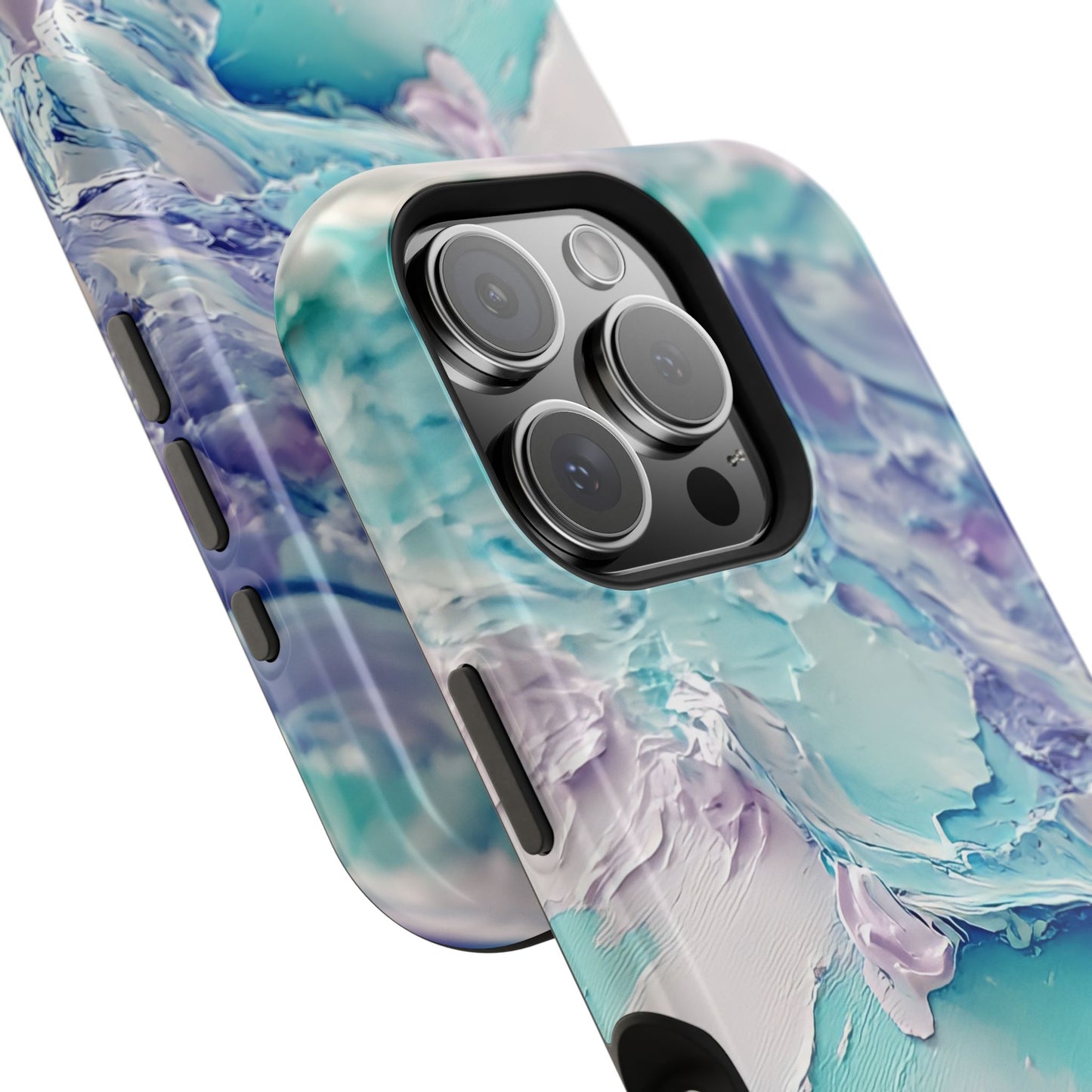 Aqua Abstract Impact-Resistant Phone Case