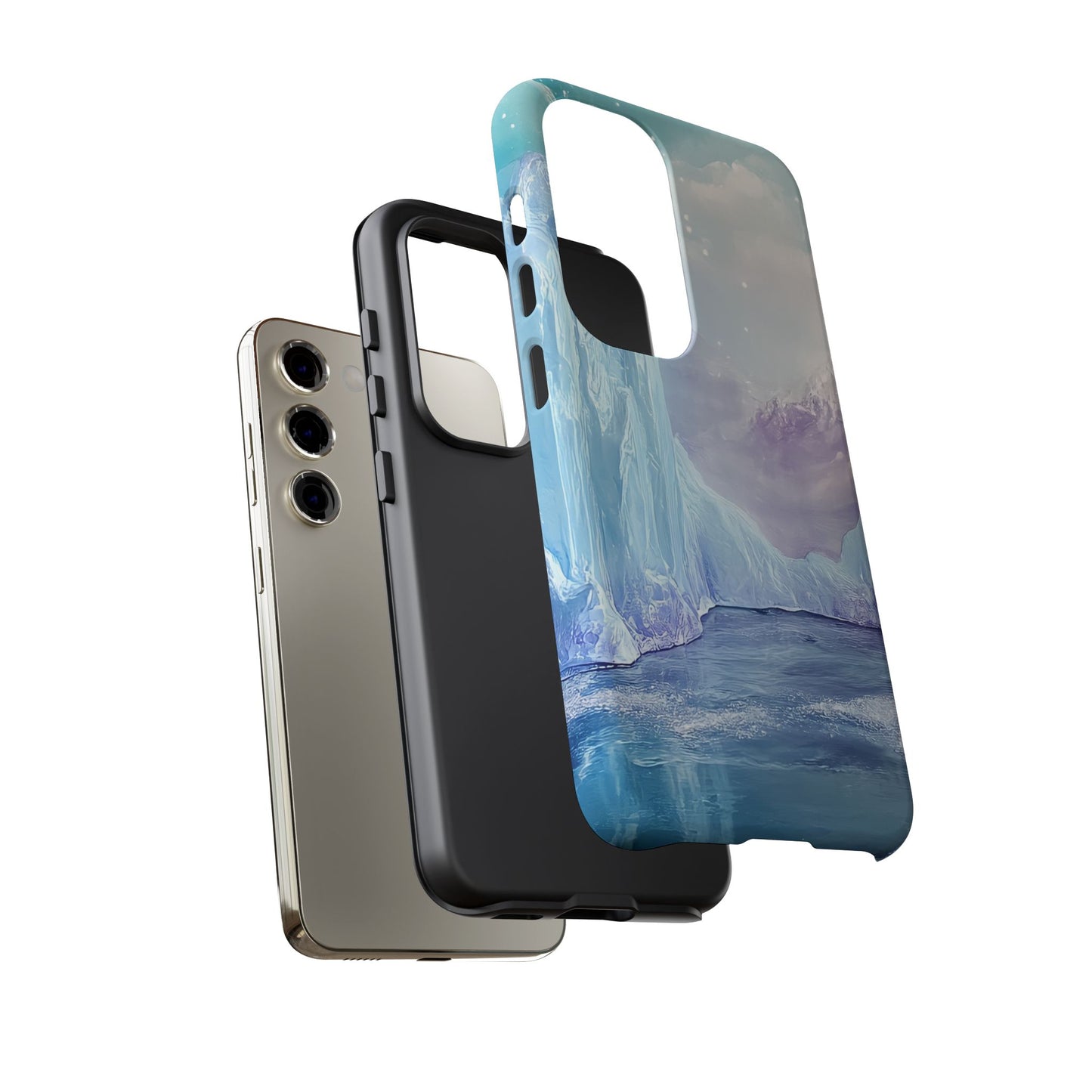 Artistic Phone Case with Iceberg Design
