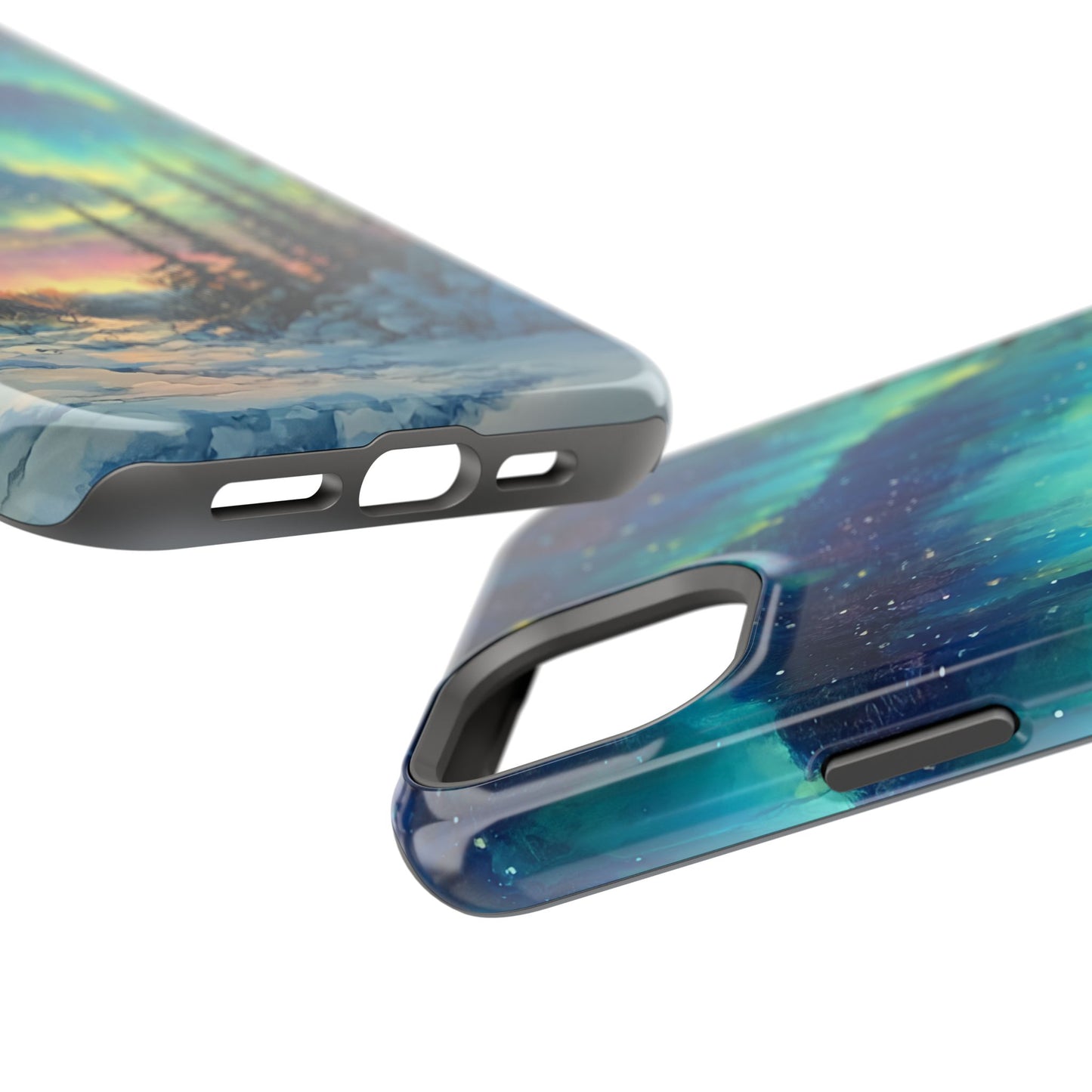 Aurora Borealis Impact-Resistant Phone Case - Durable Protection with Stunning Northern Lights Design