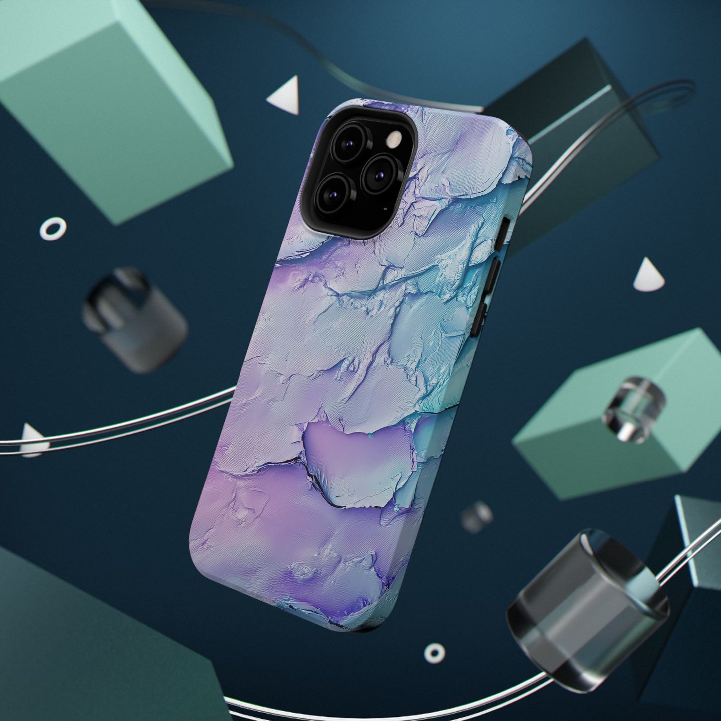 Vibrant Impact-Resistant Phone Case - Colorful Texture Design