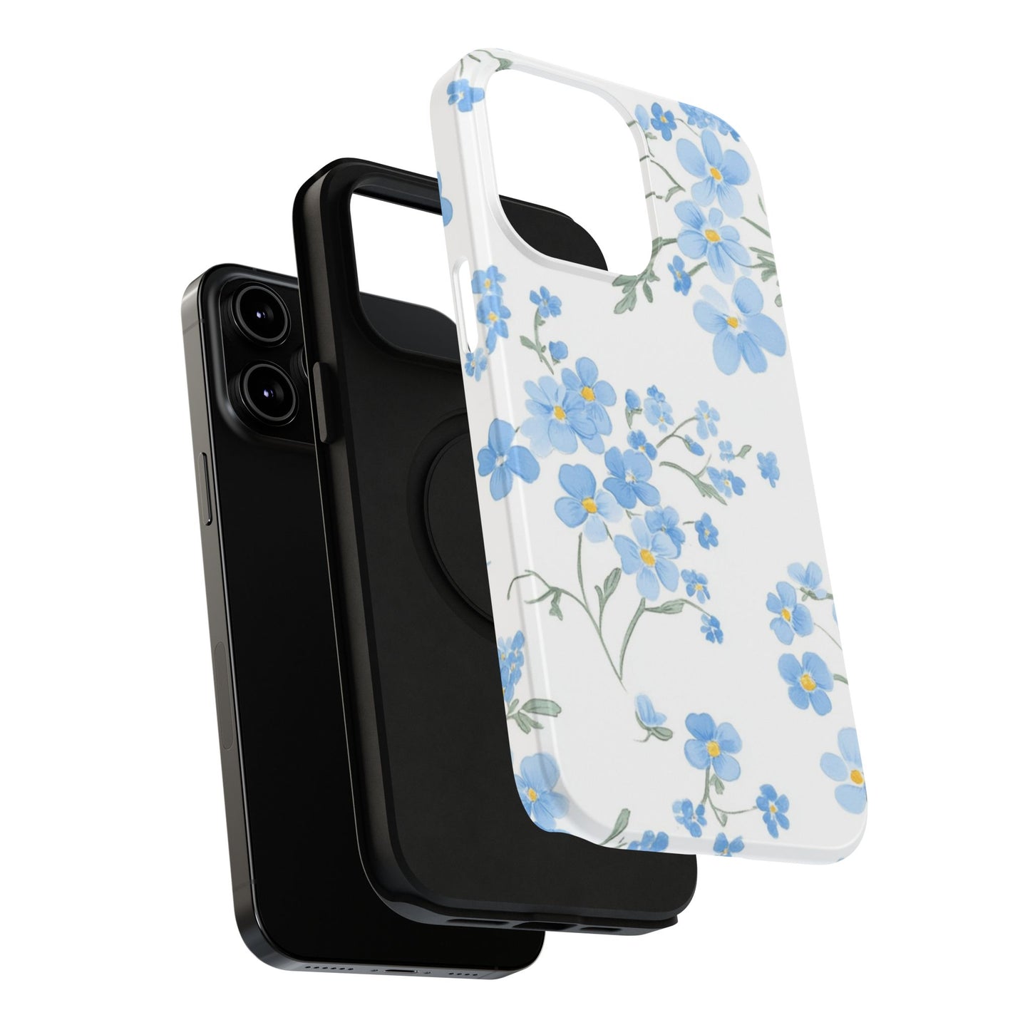 Blue Flower Design Floral Phone Case