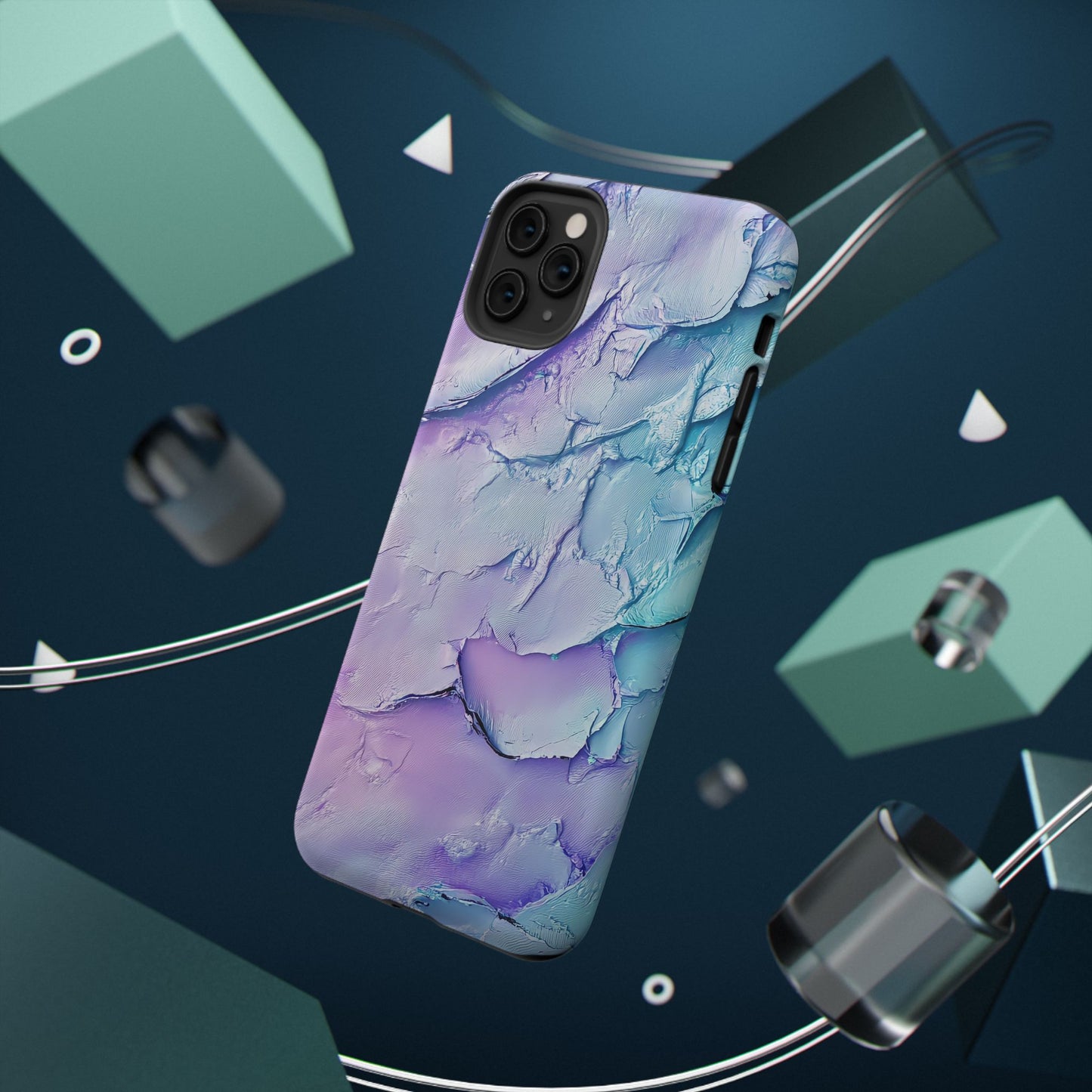 Vibrant Impact-Resistant Phone Case - Colorful Texture Design