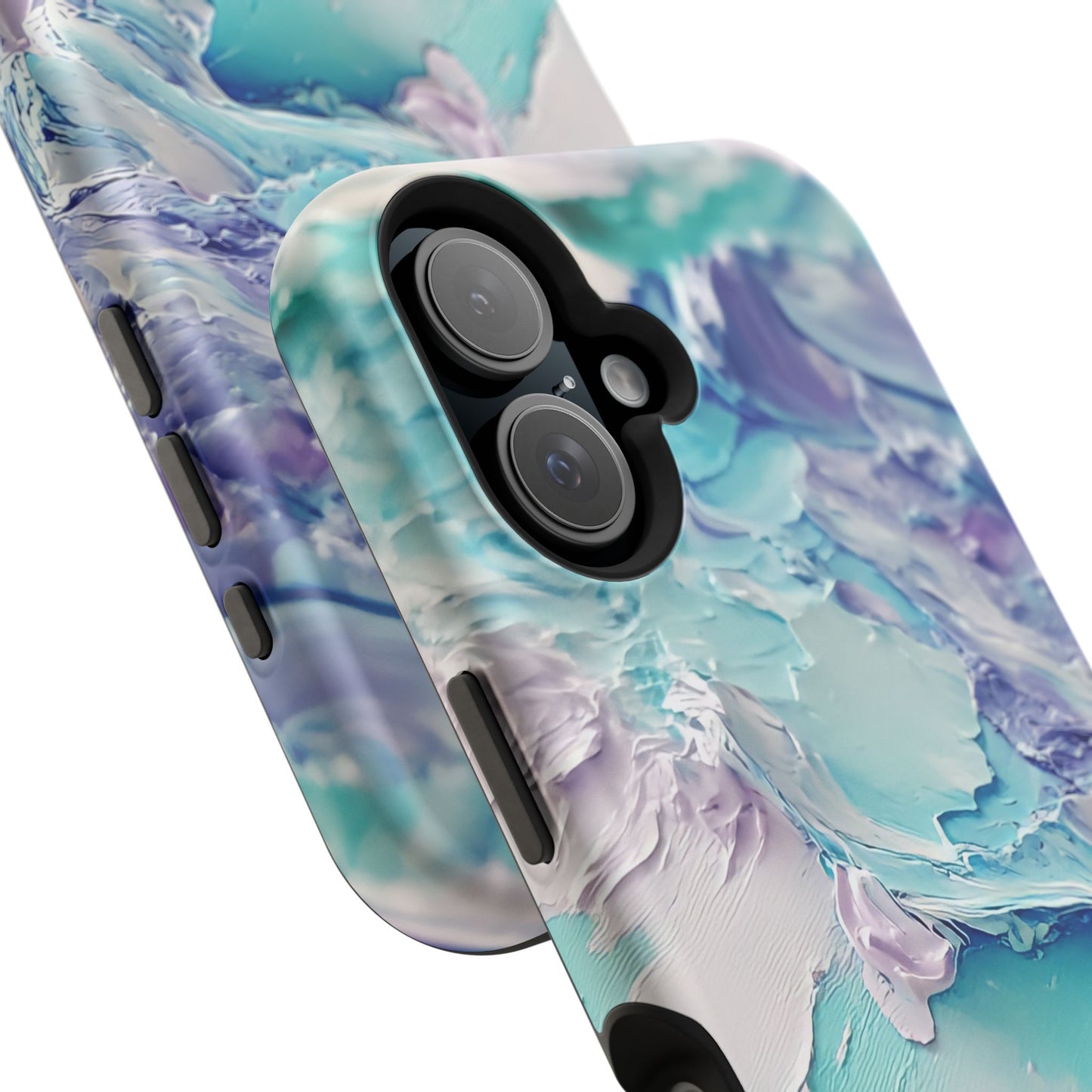 Aqua Abstract Impact-Resistant Phone Case