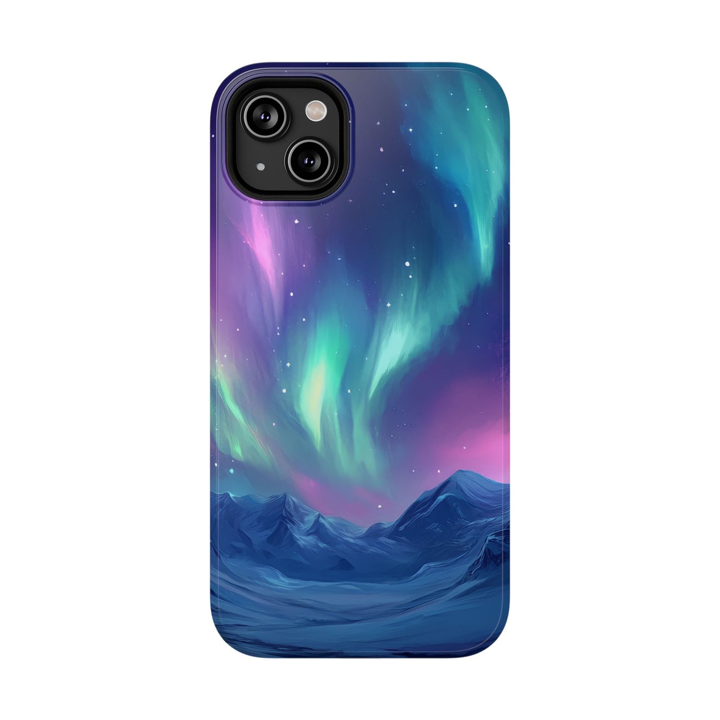 Aurora Borealis Impact-Resistant Phone Case - Colorful Northern Lights Design-2