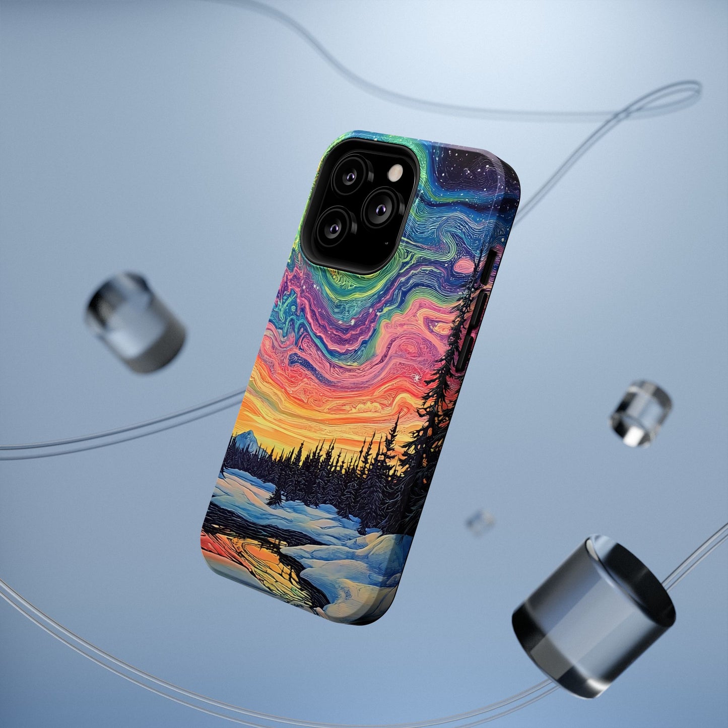 Nature-Inspired Impact-Resistant Phone Case - Vibrant Galaxy Sky Design