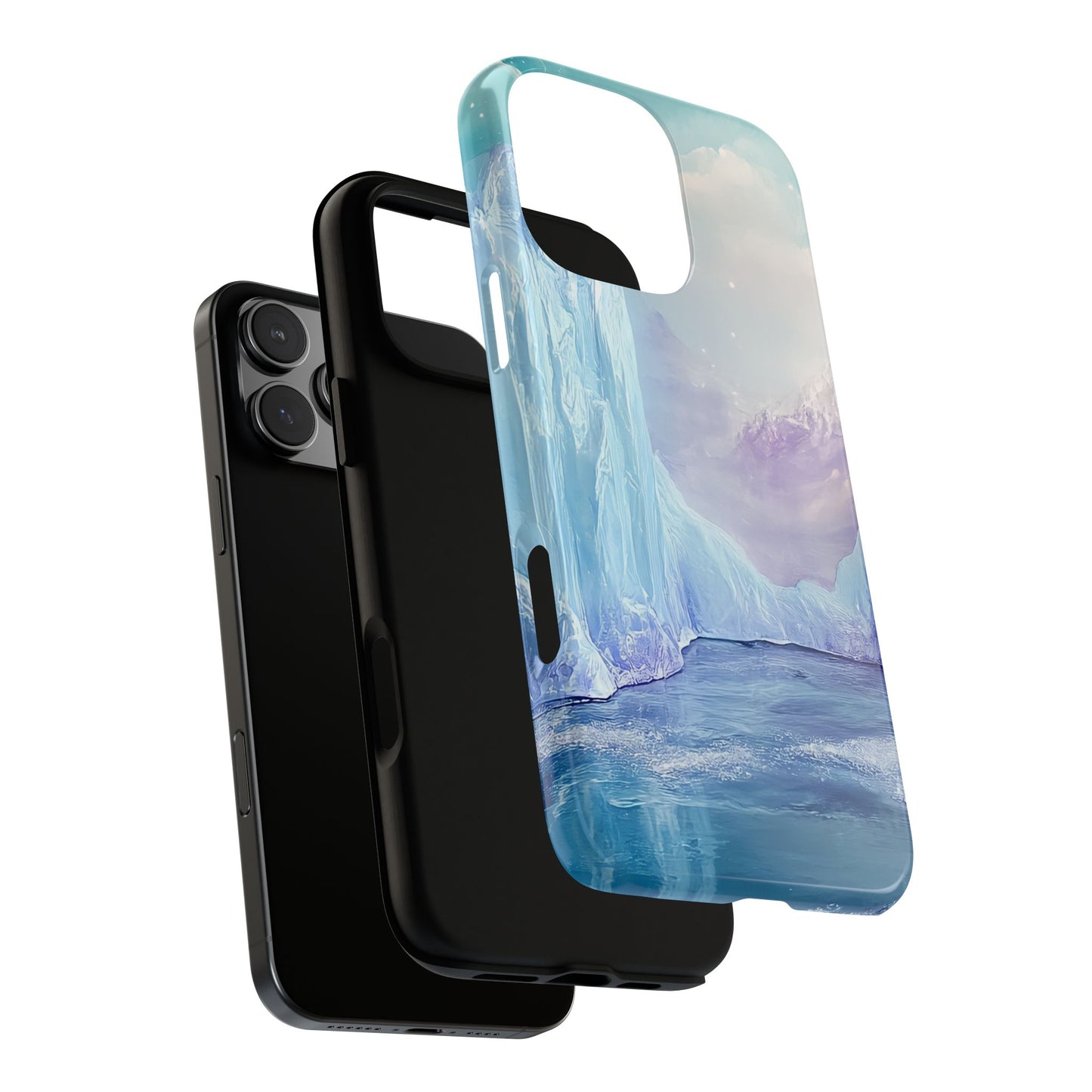 Artistic Phone Case with Iceberg Design