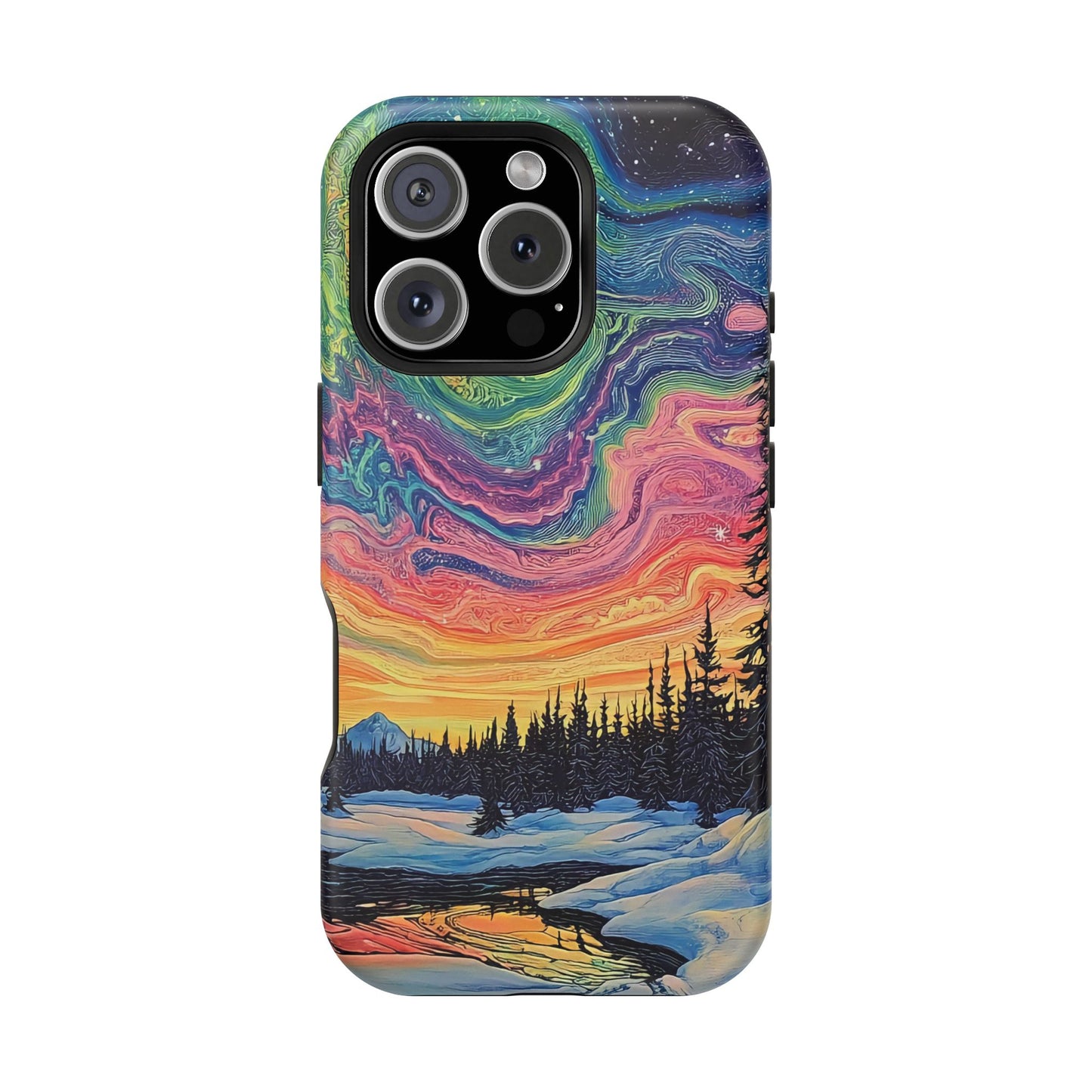 Nature-Inspired Impact-Resistant Phone Case - Vibrant Galaxy Sky Design