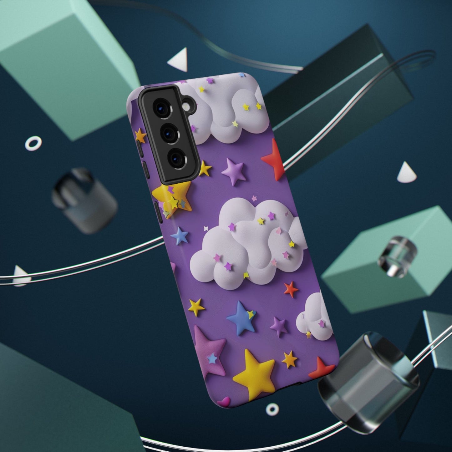 Colorful Cloud & Star Phone Case