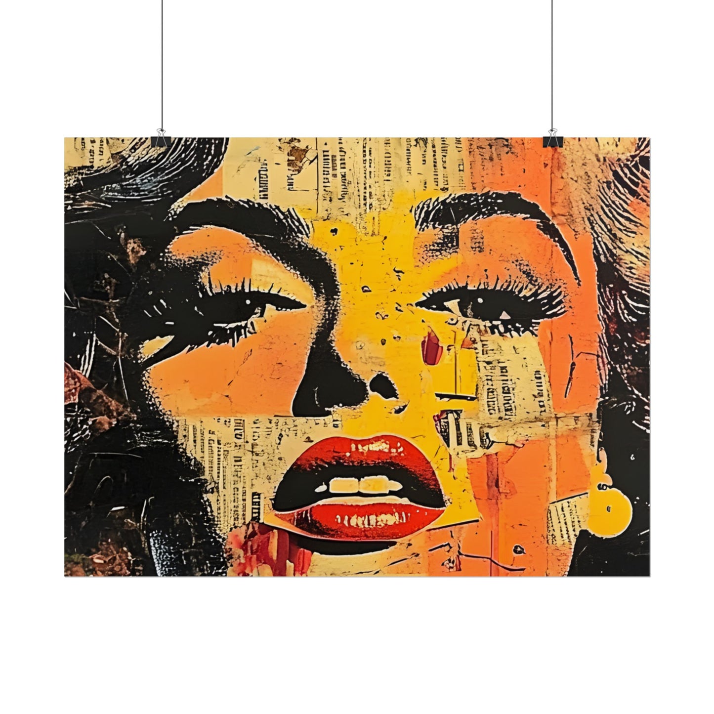 Wall Art Poster - Retro Pop Culture Woman 16, Comic Book Style